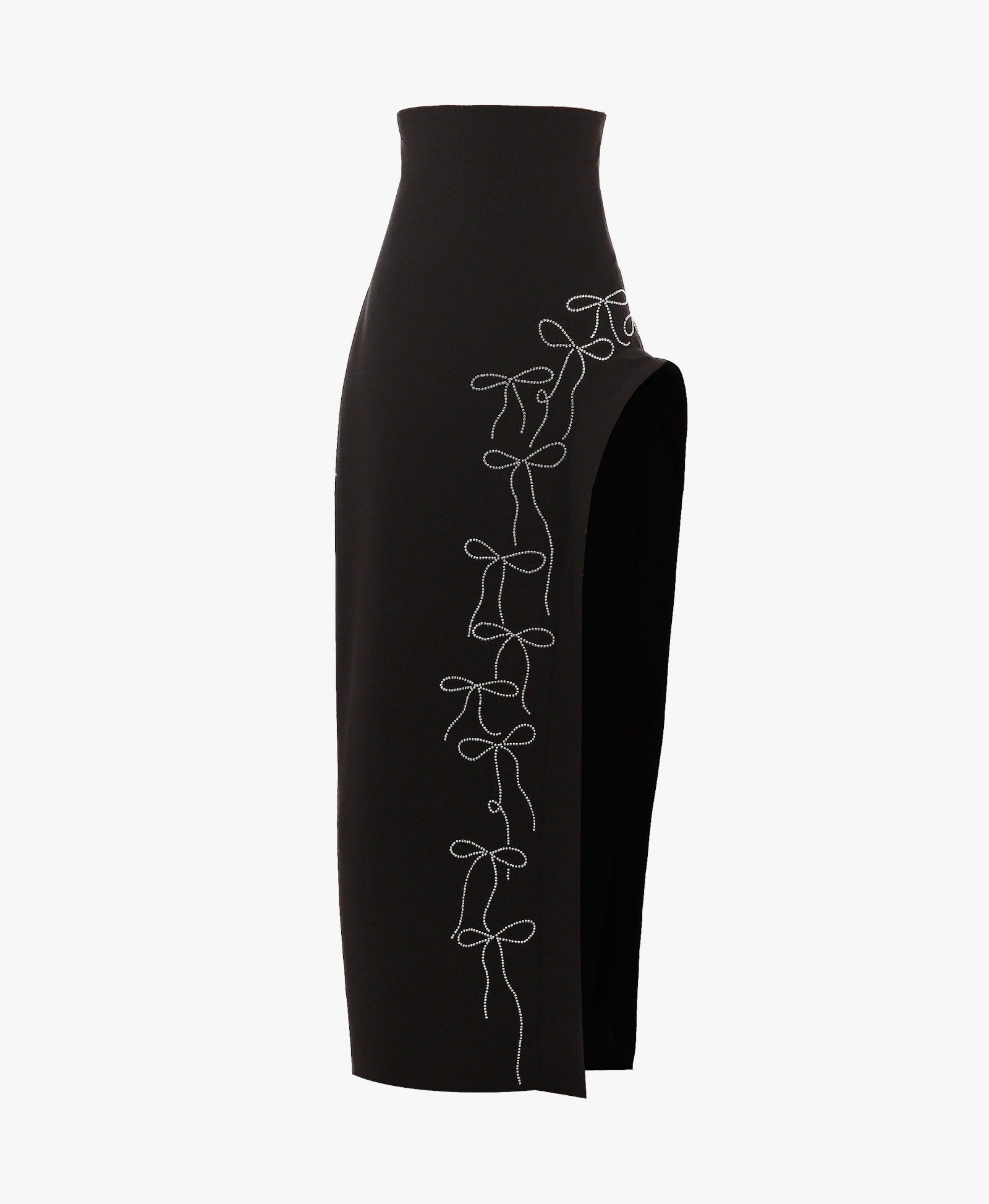 Black crystal bow skirt made by Compte Spain