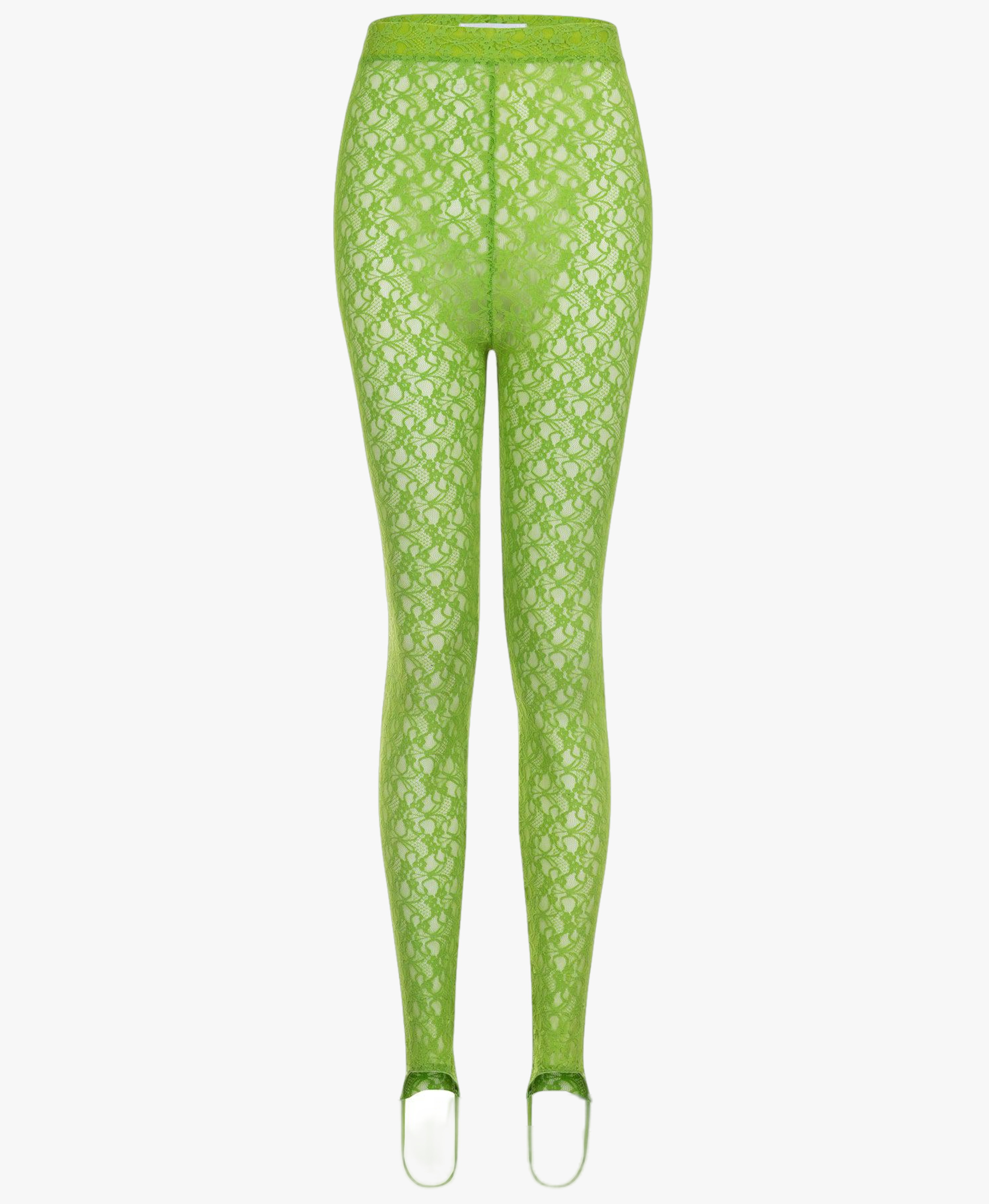 Shop Sadie Lime Green Lace Stirrup Leggings- Made to Order from Natalie and  Alanna at Seezona