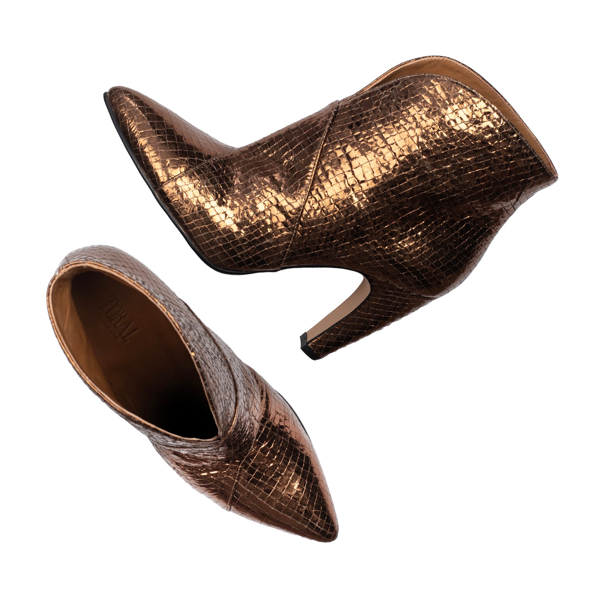 Bronze booties sales