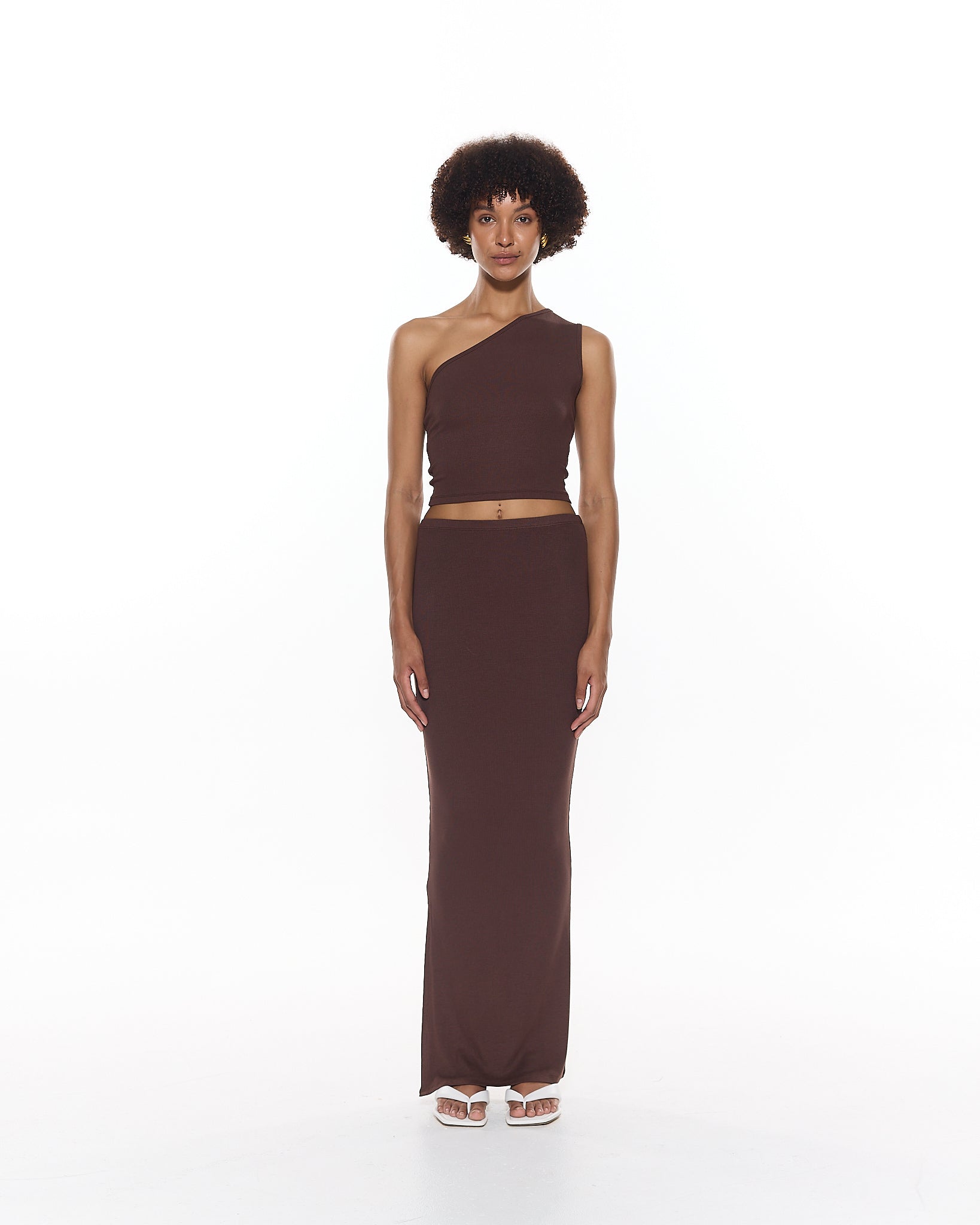 Shop Myraswim Blair Maxi Skirt | Chocolate In Brown