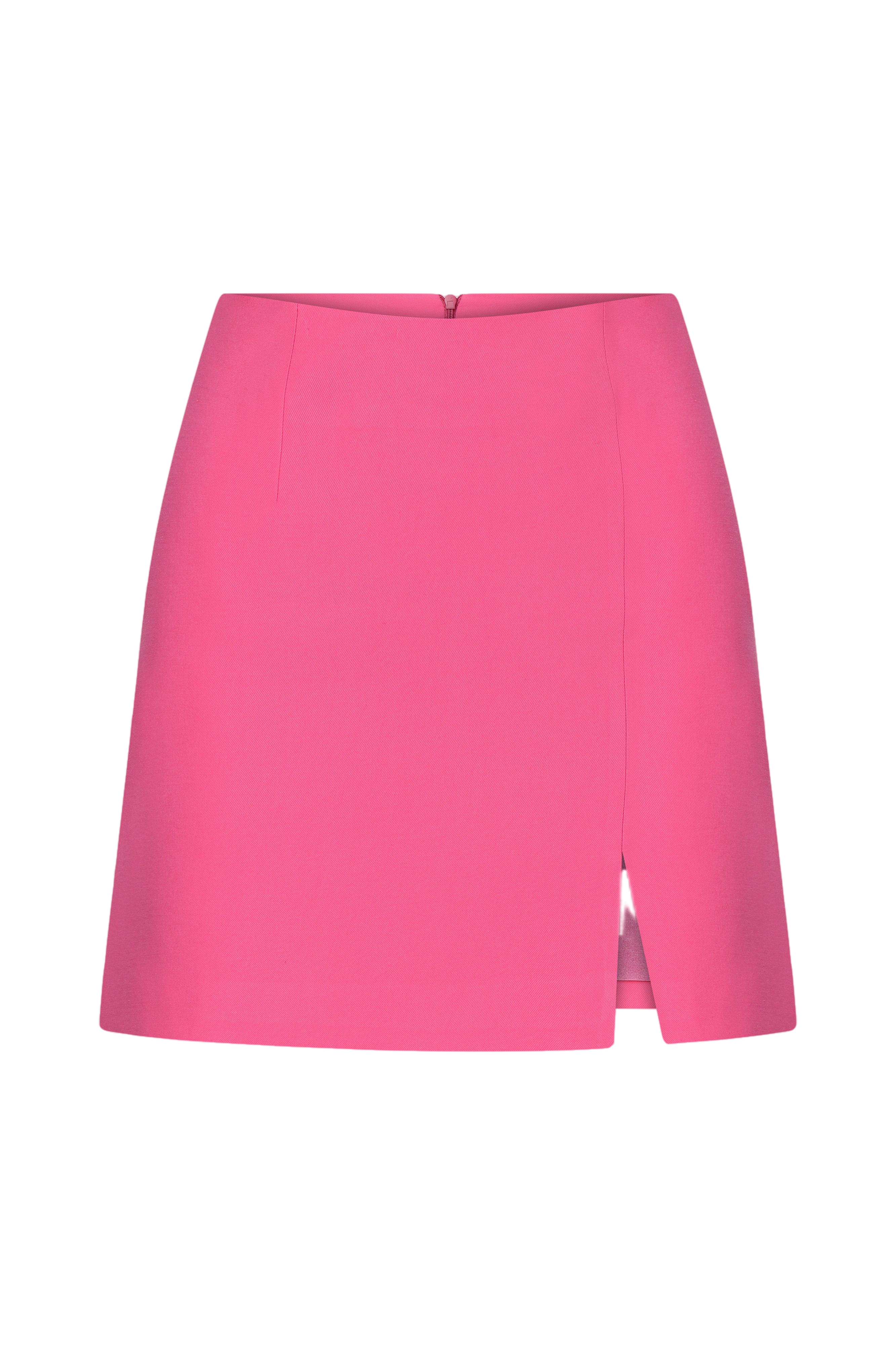 Chanel PARIS Bubblegum Pink Silk Skirt / Preppy / Posh / 