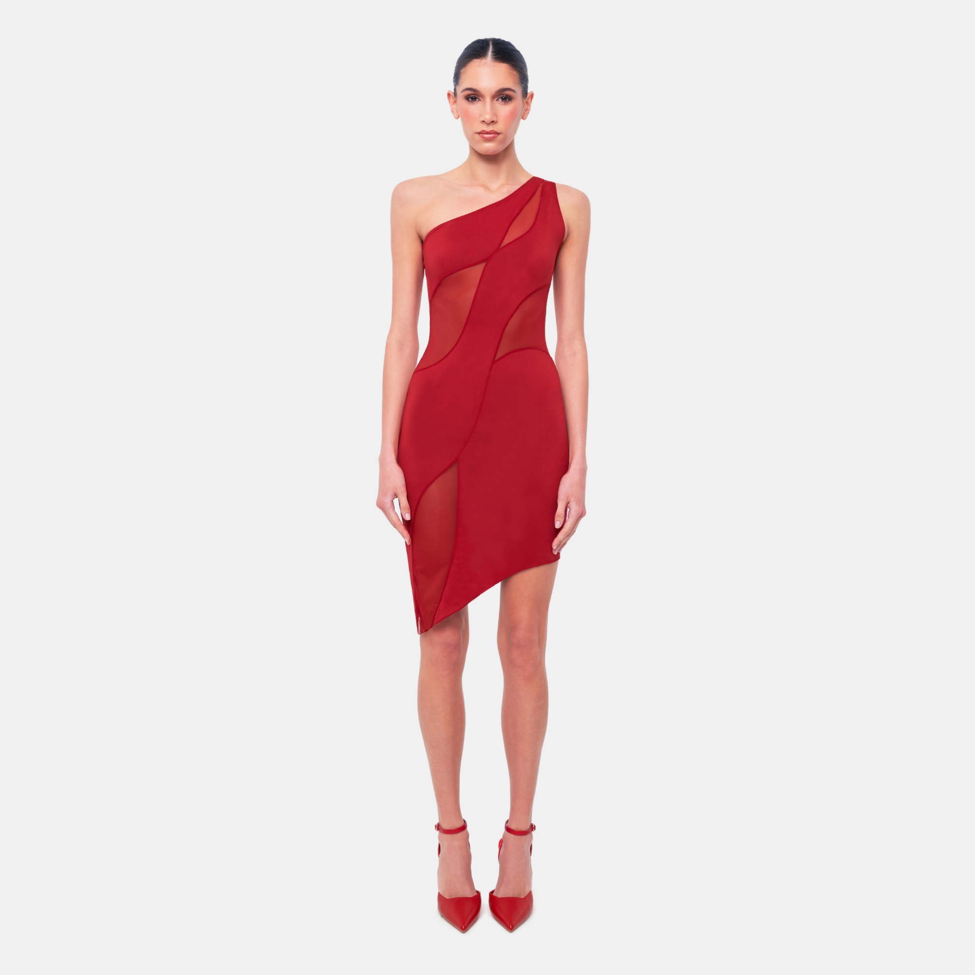 OW COLLECTION CURVE MINI DRESS 