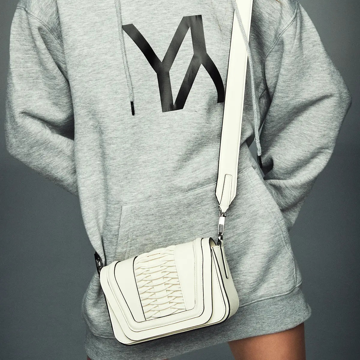 Shop Yliana Yepez Mini Eugenia Braided Off White Crossbody