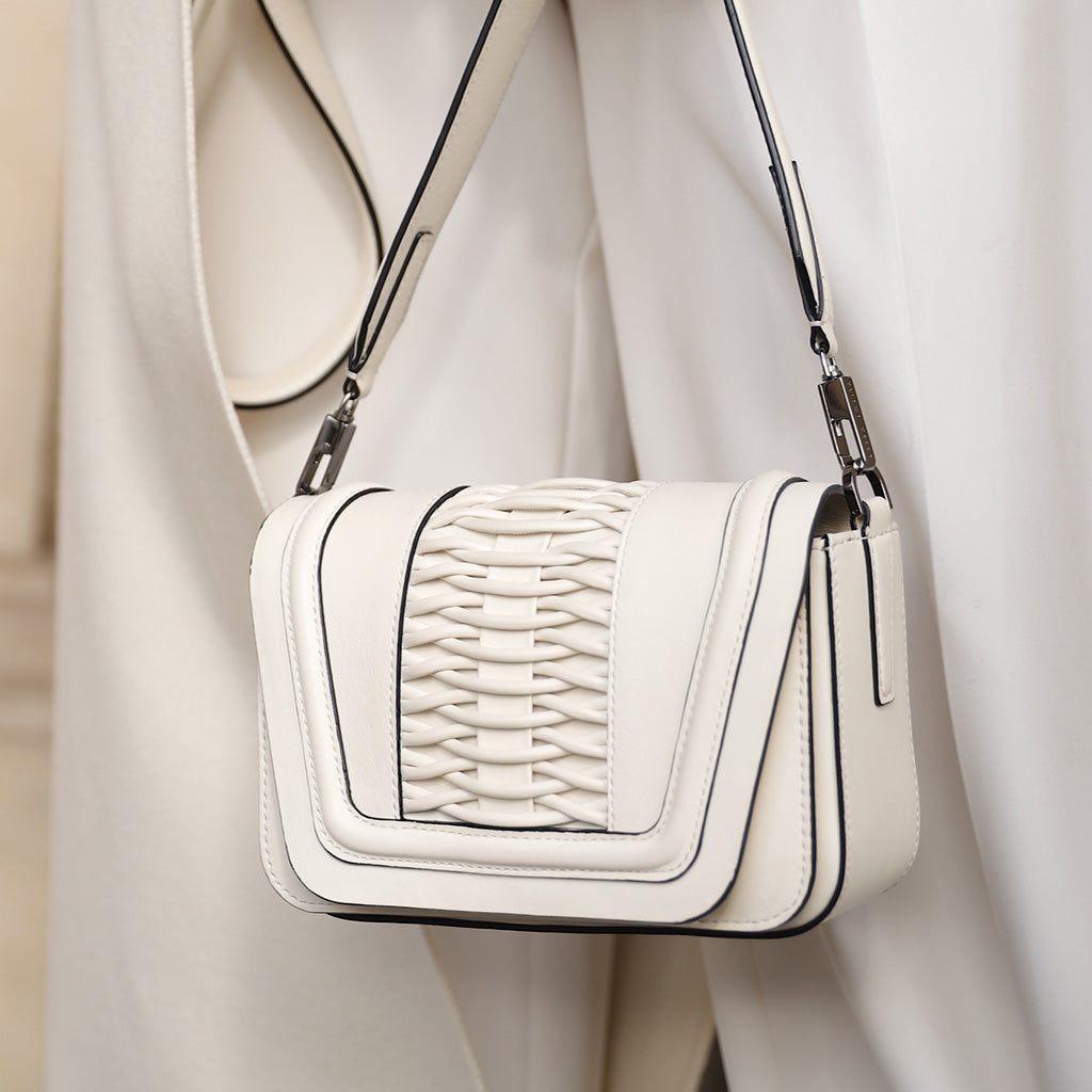 Shop Yliana Yepez Mini Eugenia Braided Off White Crossbody