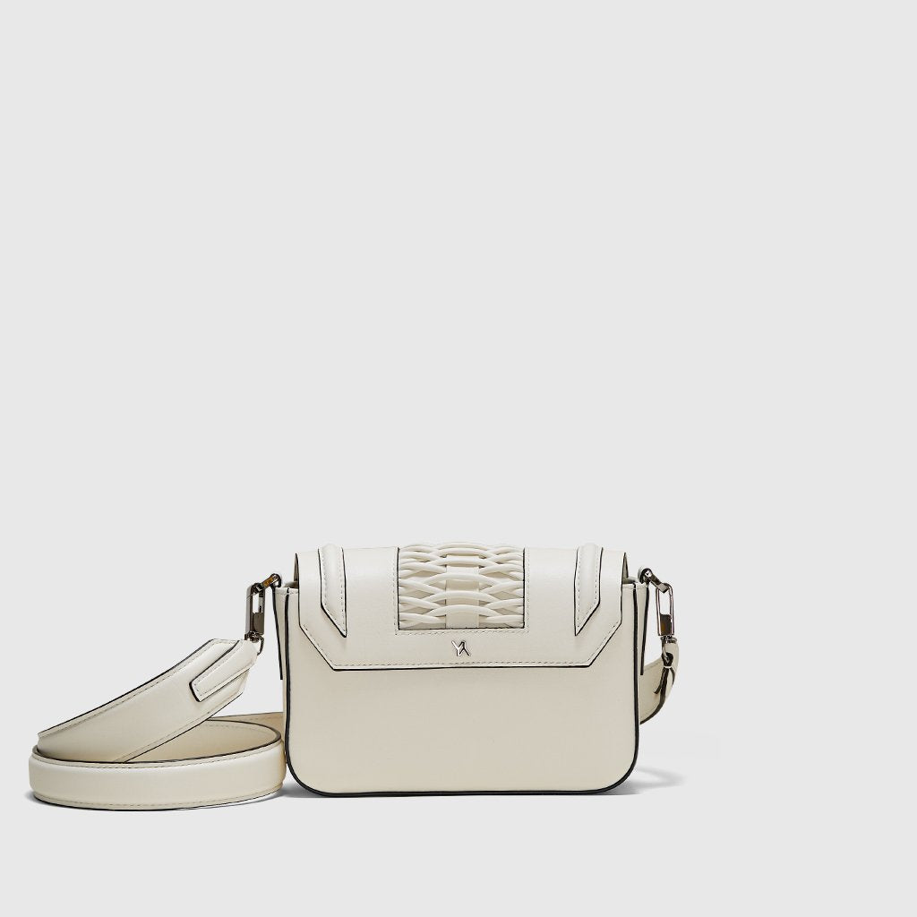 Shop Yliana Yepez Mini Eugenia Braided Off White Crossbody