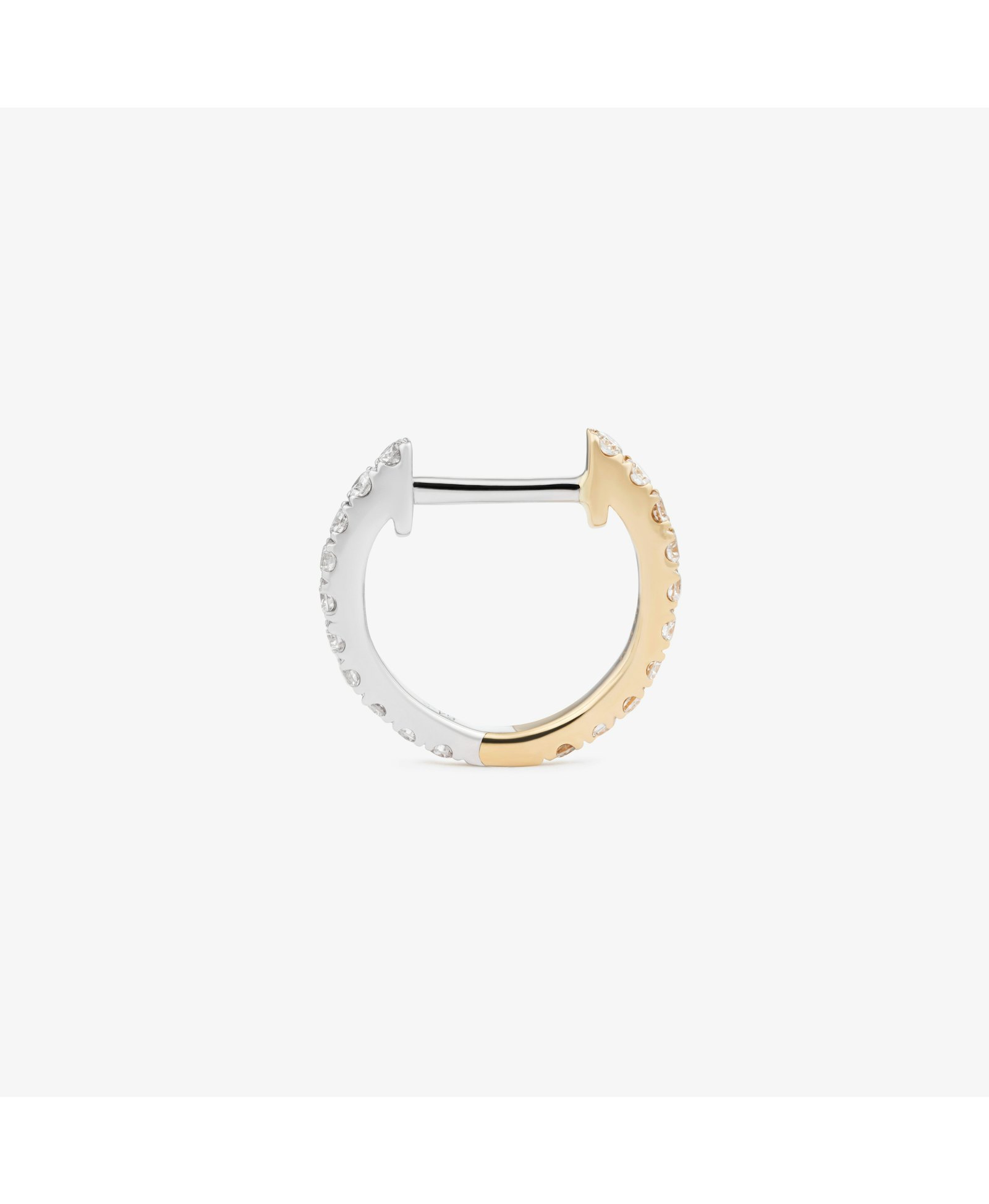 SOUL SISTER HOOP - WHITE DIAMOND & YELLOW/WHITE GOLD - 10mm made by ENNUI