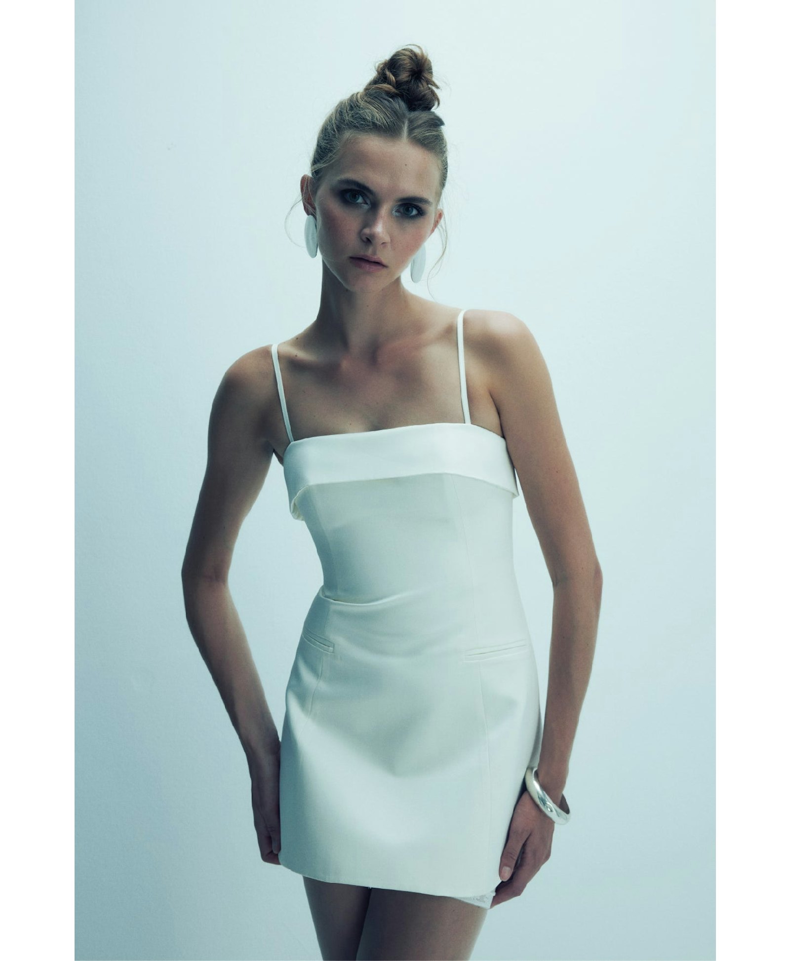 Gaia Mini Dress in Vanilla Ice made by Nazli Ceren