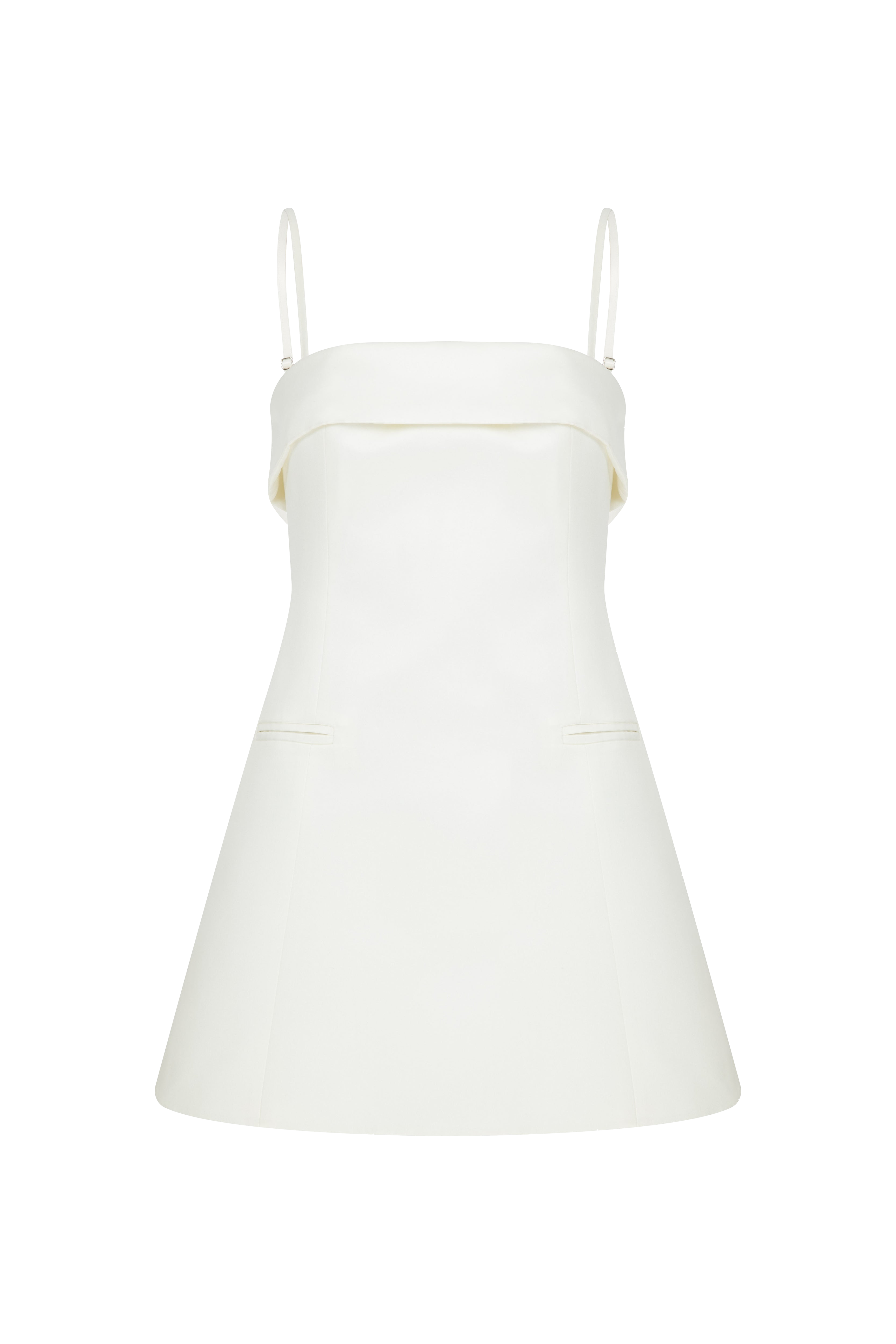 Nazli Ceren Gaia Mini Dress In Vanilla Ice In White
