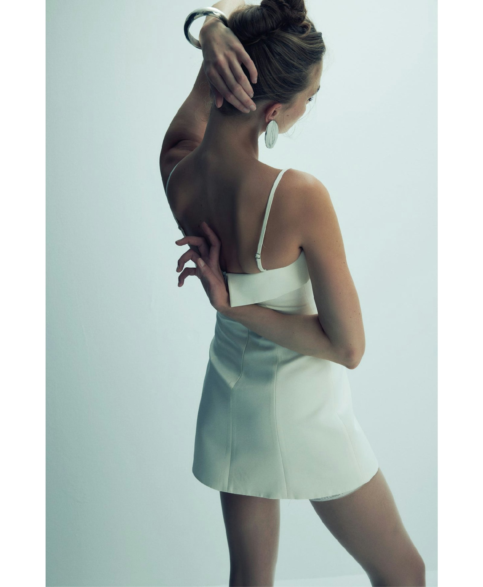 Gaia Mini Dress in Vanilla Ice made by Nazli Ceren