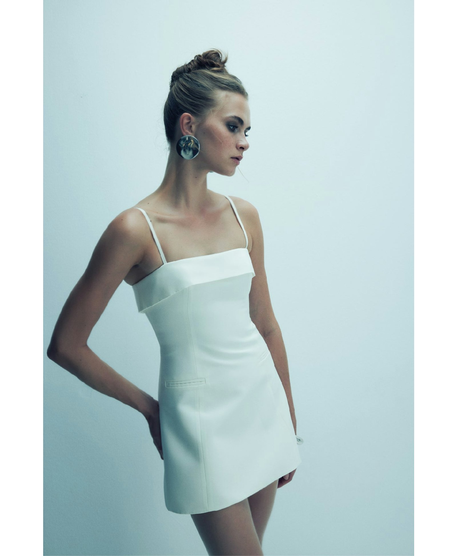 Gaia Mini Dress in Vanilla Ice made by Nazli Ceren