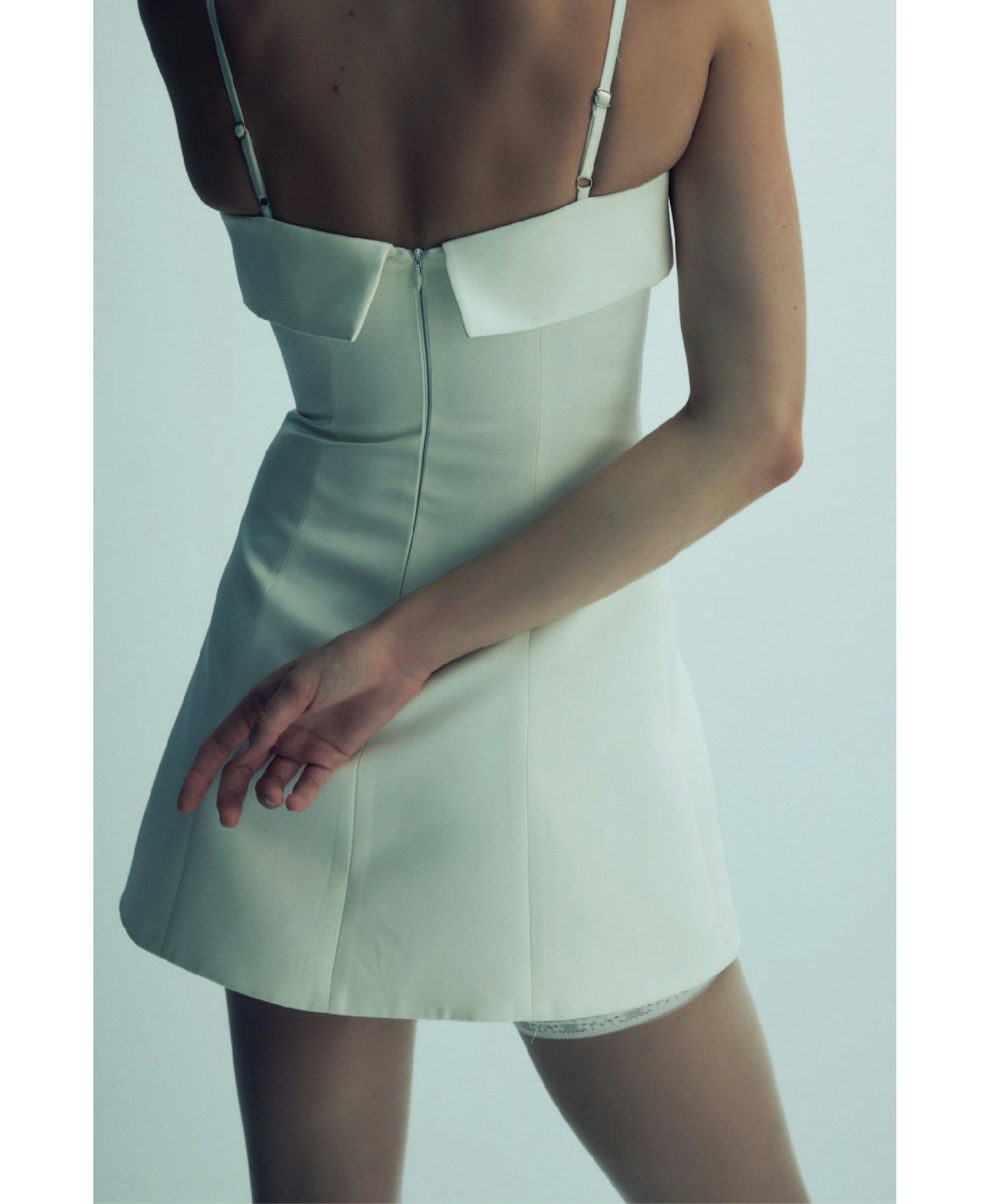 Gaia Mini Dress in Vanilla Ice made by Nazli Ceren