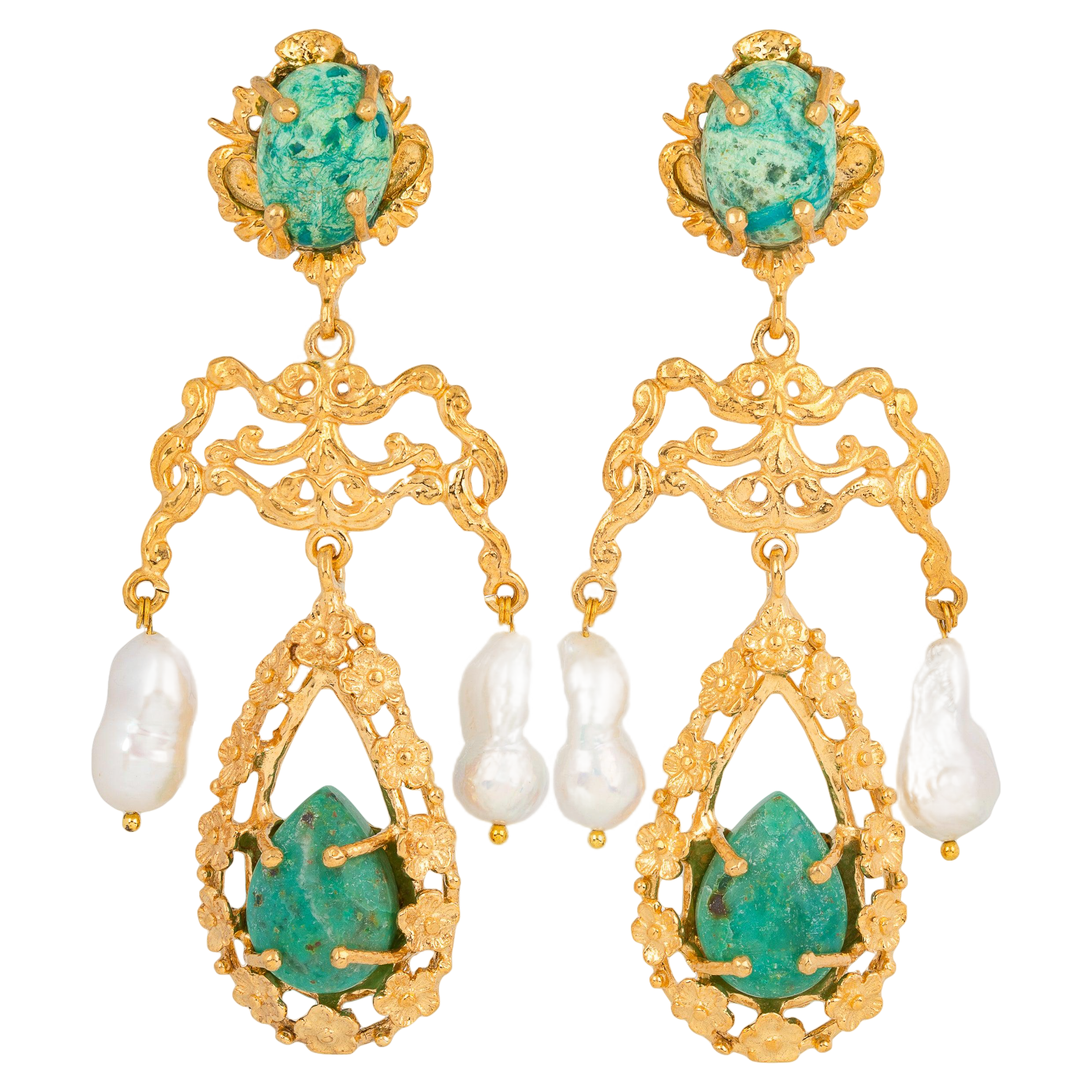 Christie Nicolaides Liliana Earrings Turquoise In Green