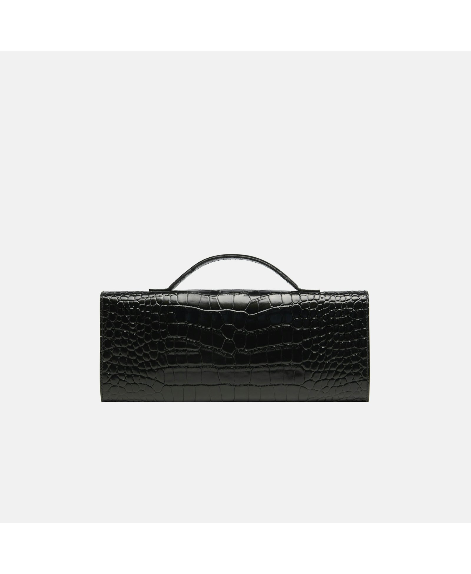 BÉA CLUTCH BAG In Black Snakeskin made by Daniele Morena