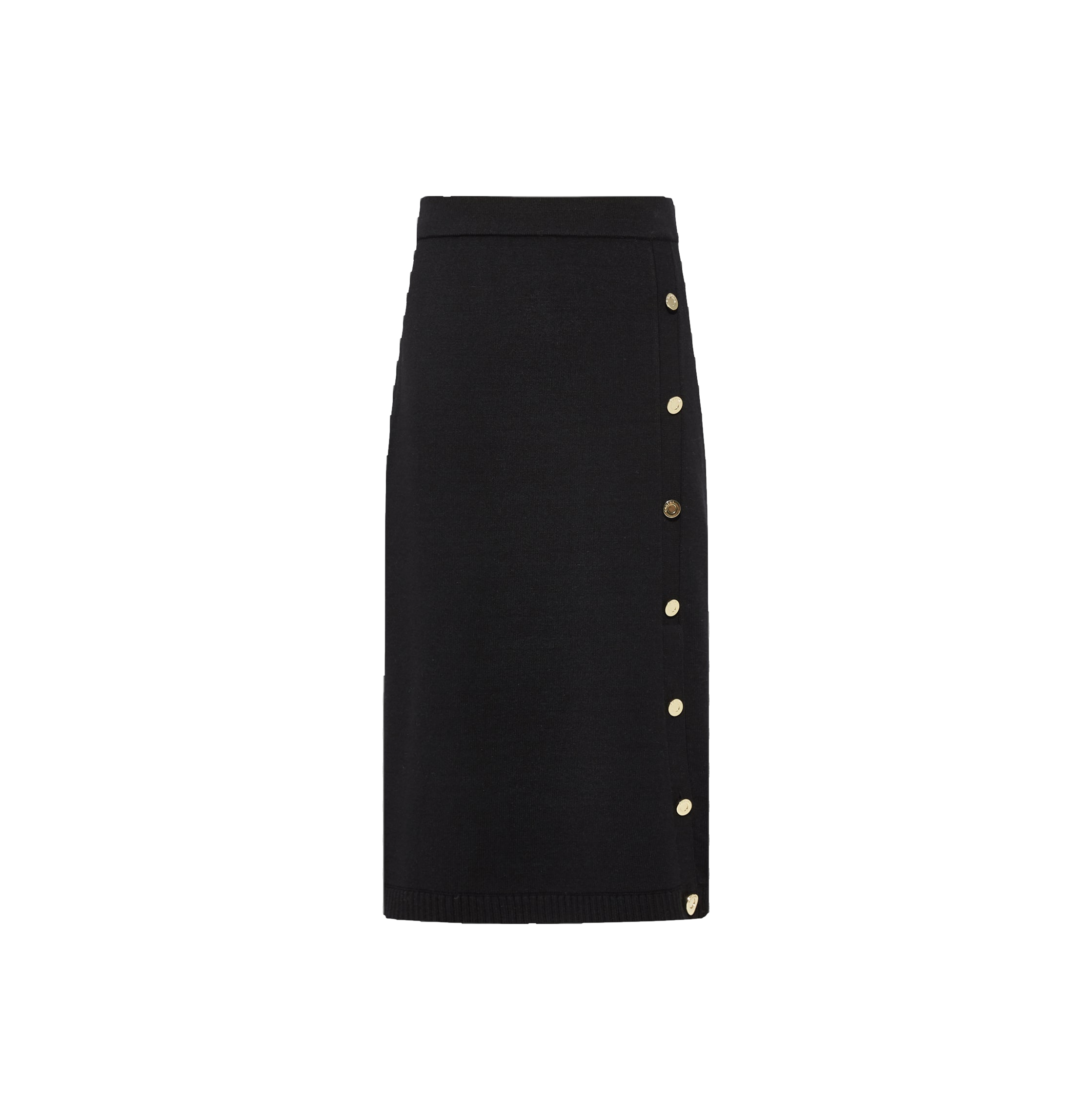 Crush Collection Silk Blend Midi Skirt In Black