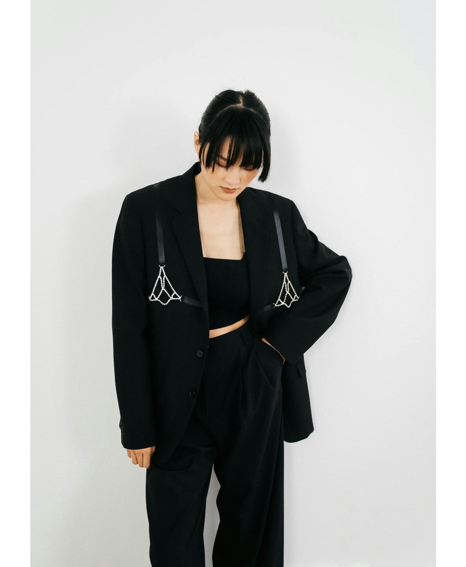 The Jane Blazer in Black made by ÂGE Paris