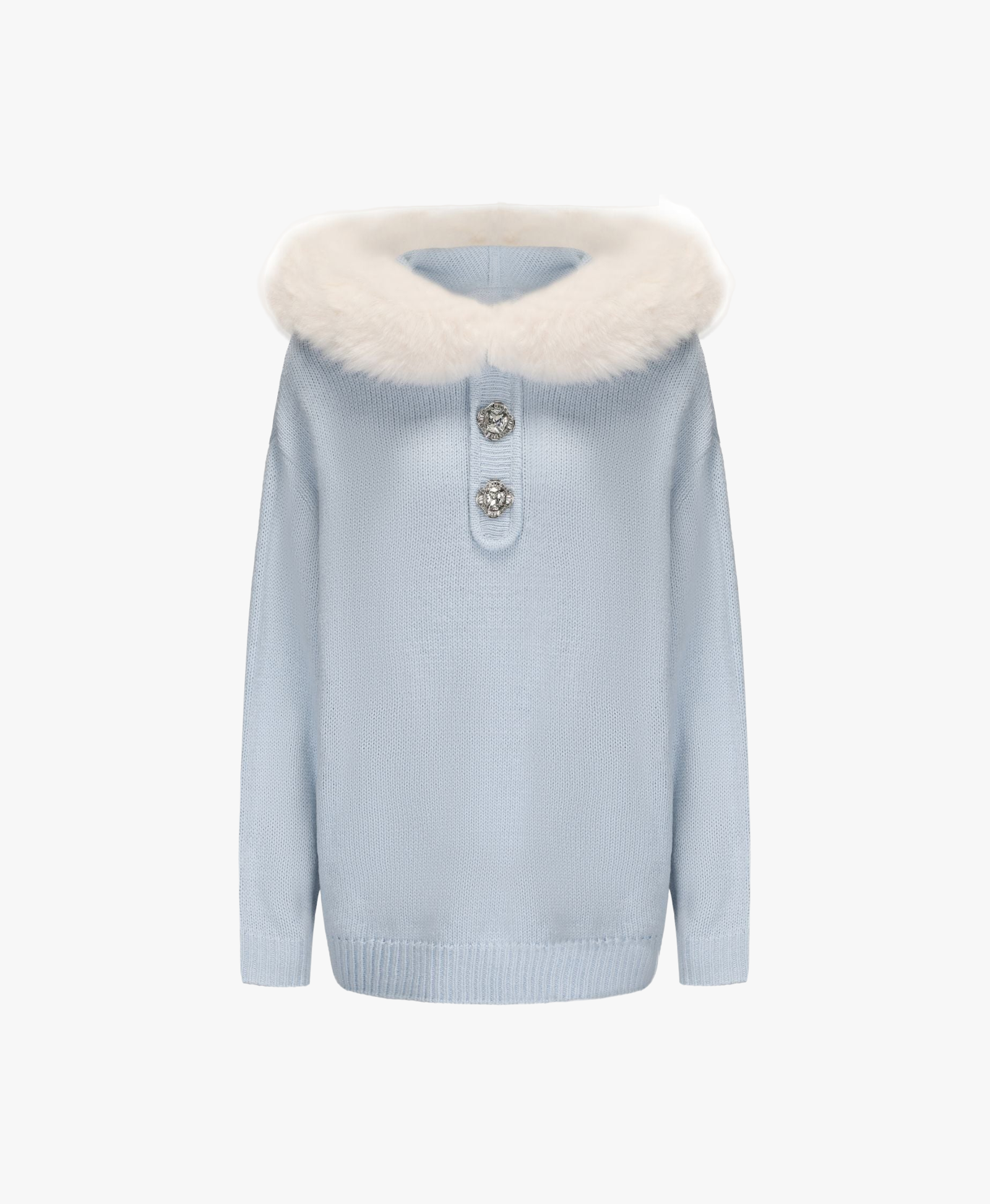 Ava Fur Sweatshirt (Blue) made by Nana Jacqueline
