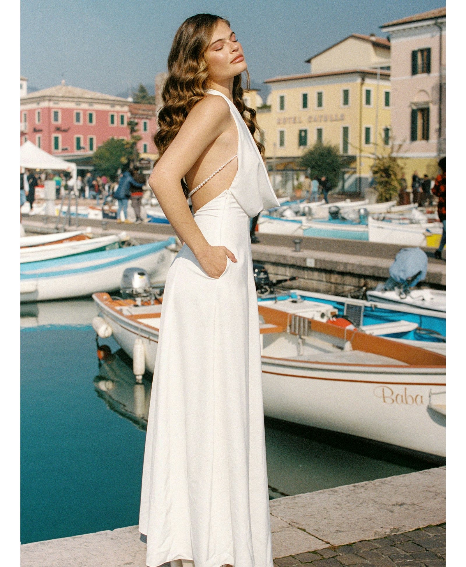 Aniya Satin Dress (White) made by Nana Jacqueline