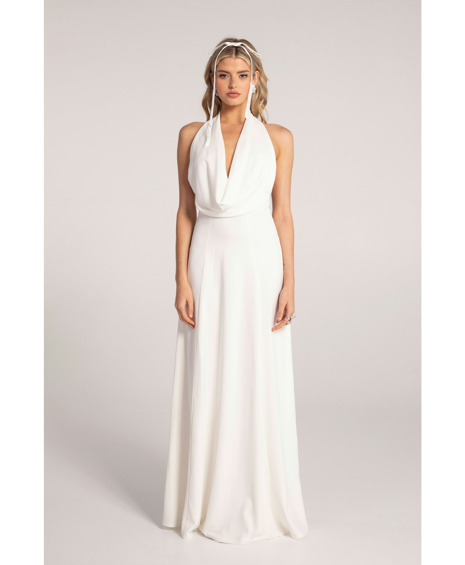 Aniya Satin Dress (White) made by Nana Jacqueline