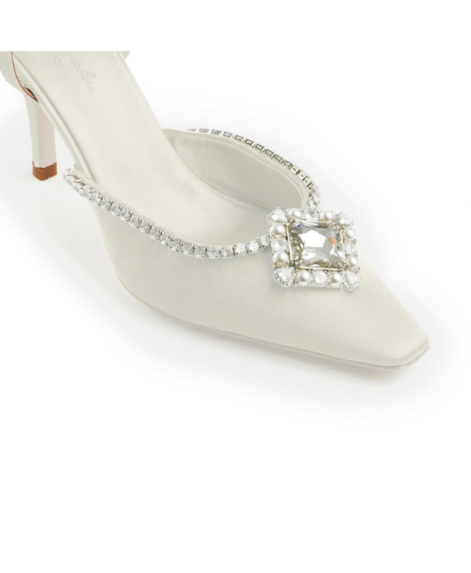 White Nia Heels (Final Sale) made by Nana Jacqueline