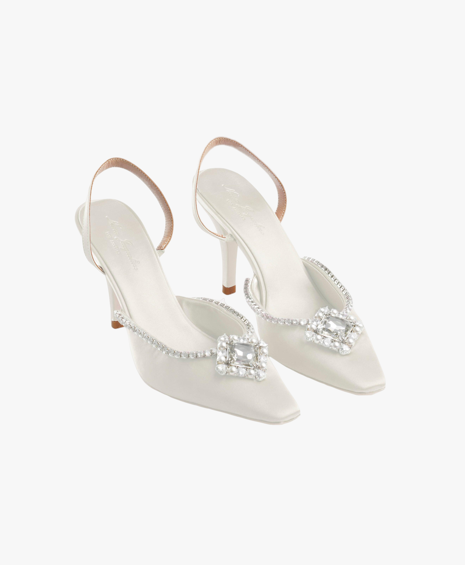 White Nia Heels (Final Sale) made by Nana Jacqueline