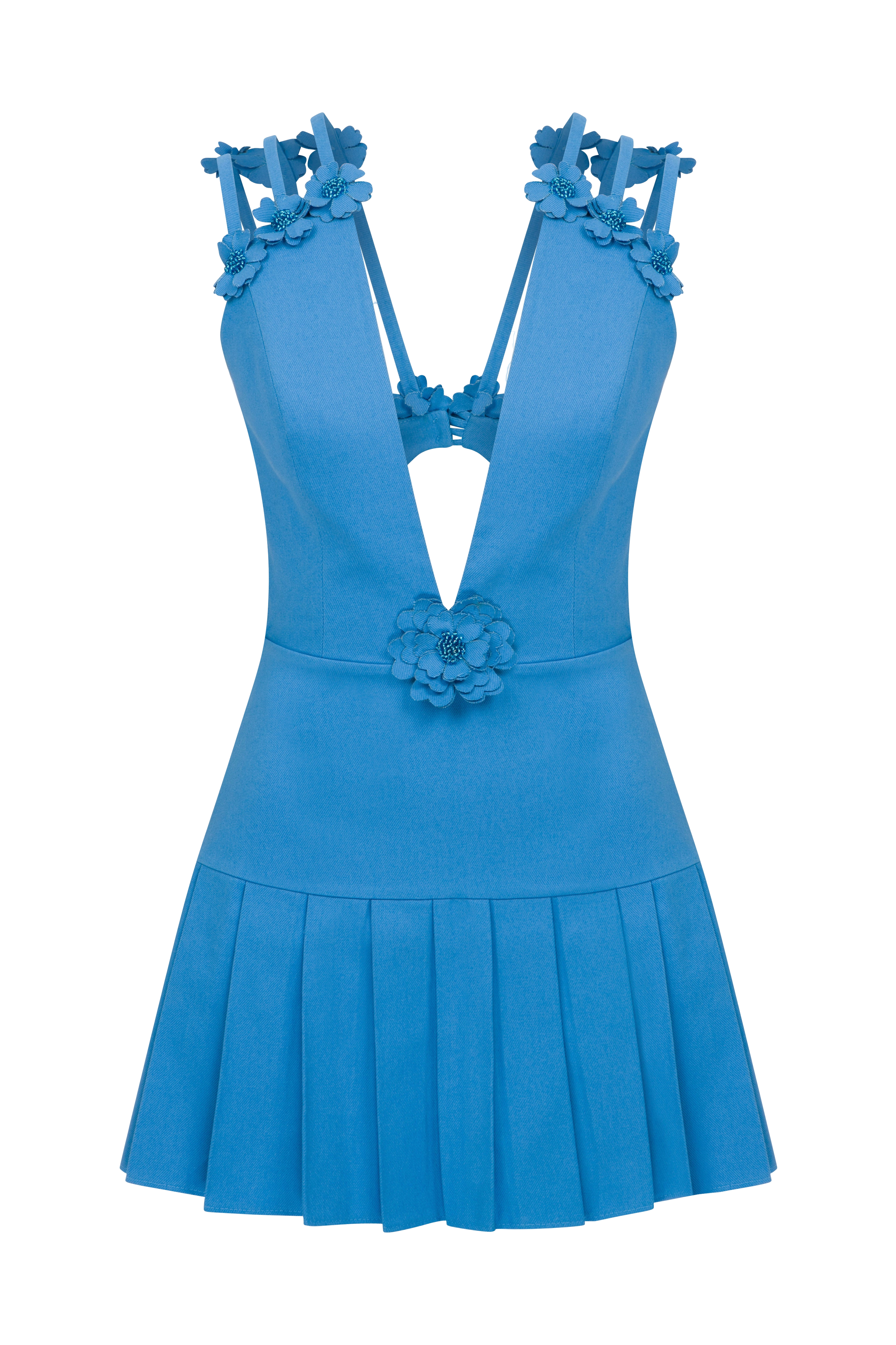 De Clara Buttercup Floral Dress In Blue