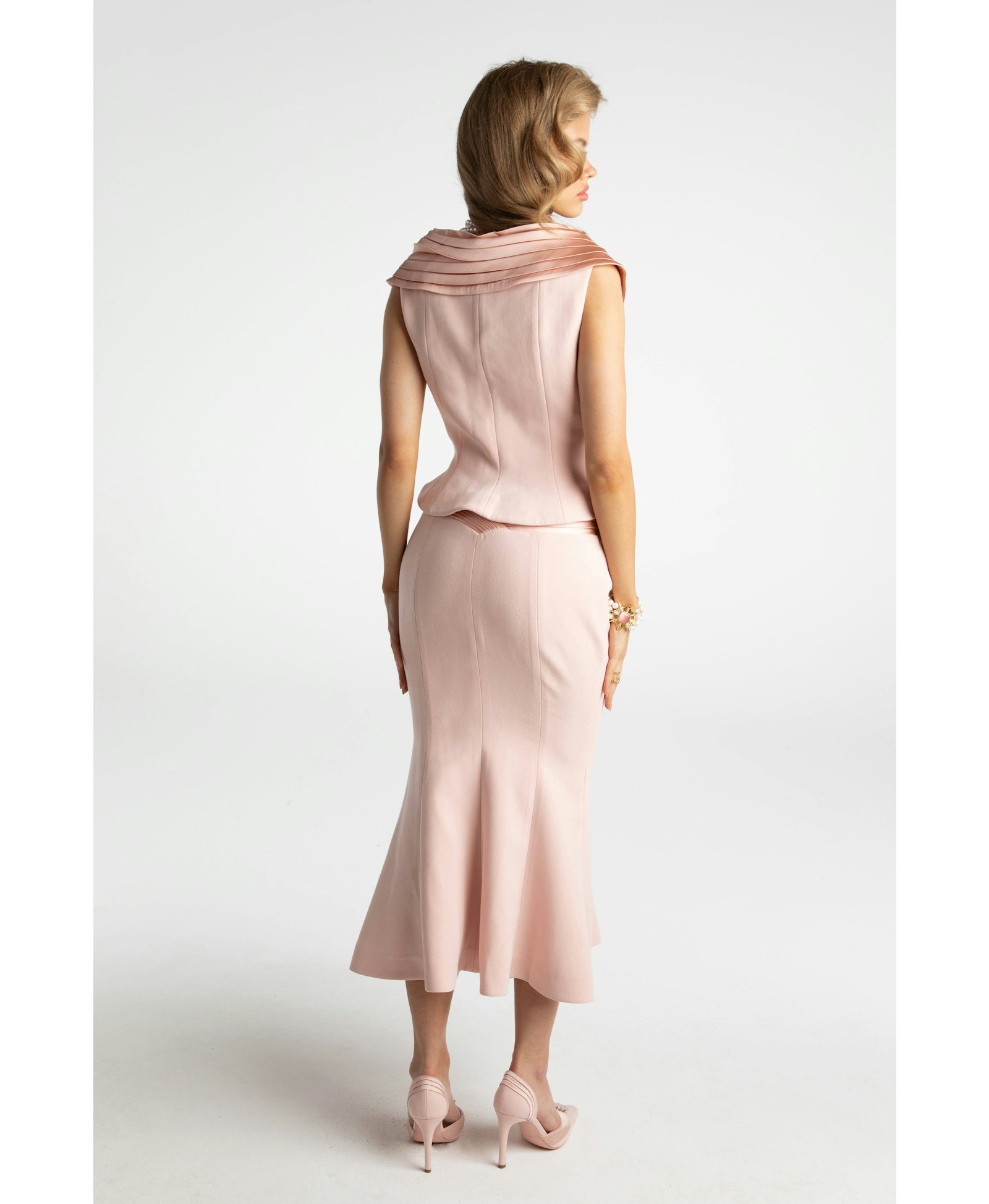 Belle Satin Skirt (Light Pink) (Final Sale) in Pink made by Nana Jacqueline