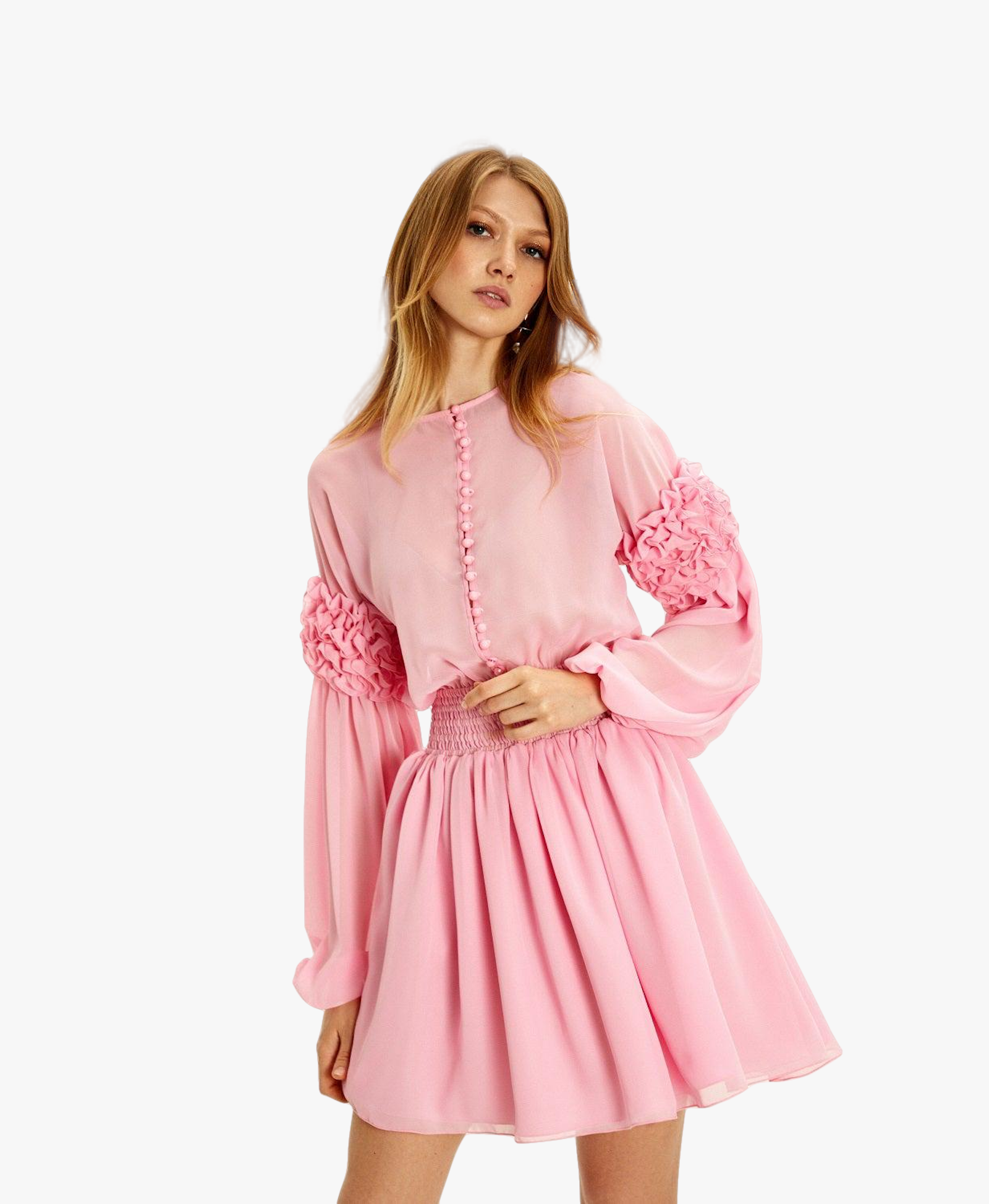Light Pink Ruffle Dress made by Guranda