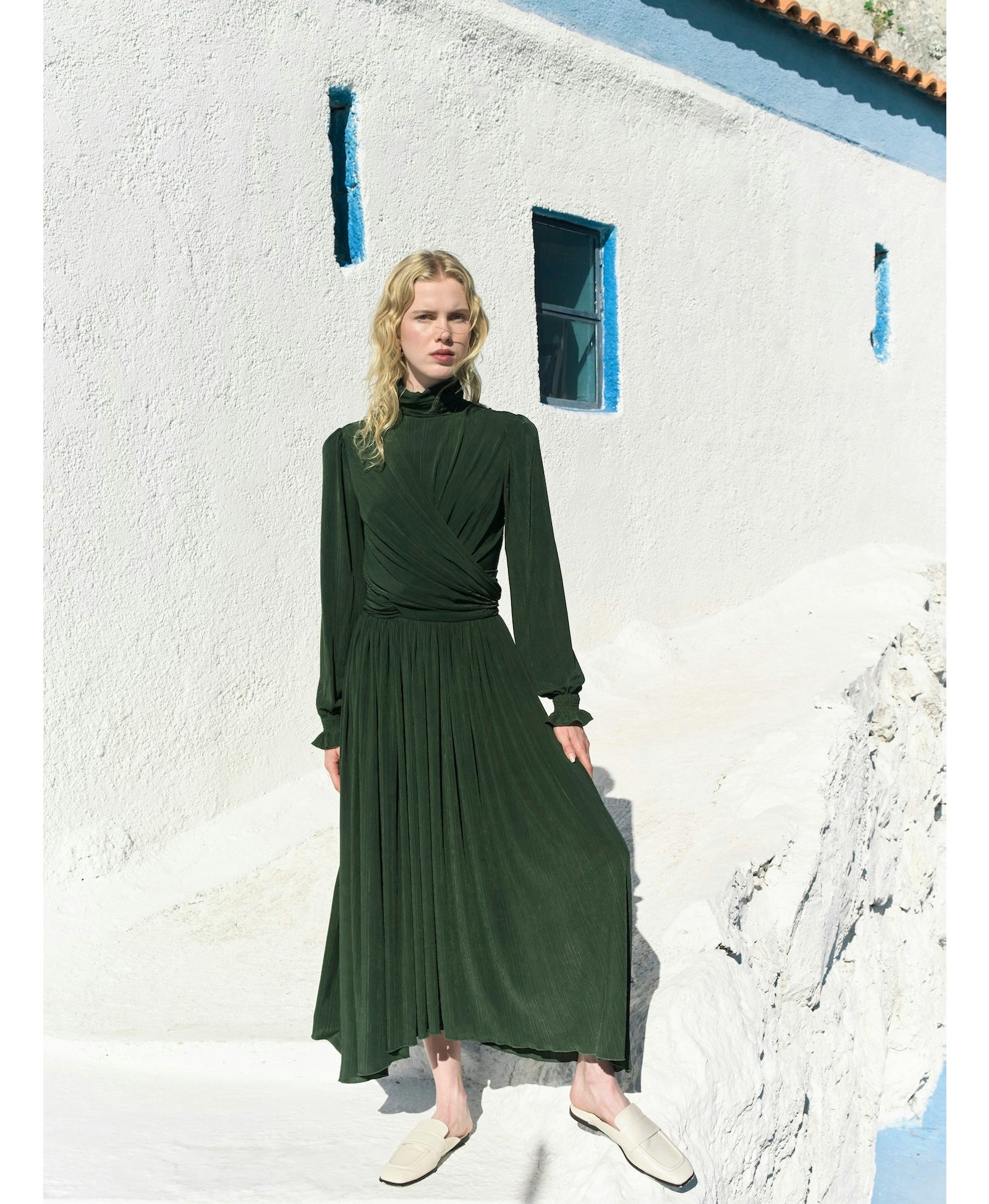 Austin Long Dress in Khaki made by Nazli Ceren