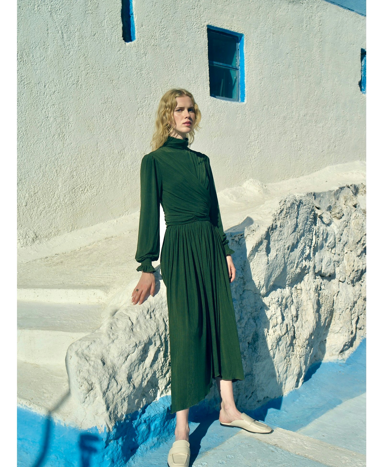 Austin Long Dress in Khaki made by Nazli Ceren