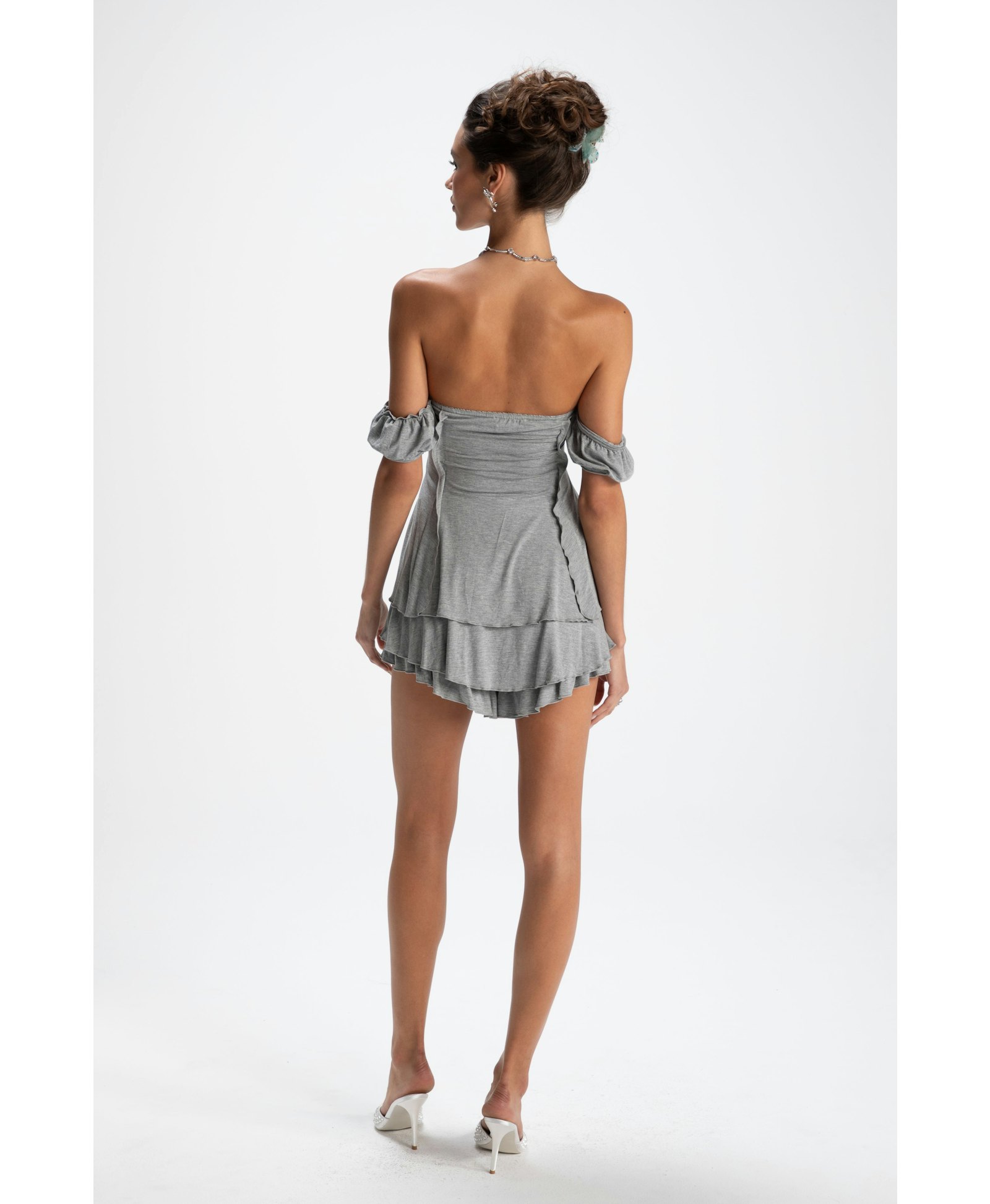 Heidi Top + Skirt (Grey) (Final Sale) in Grey made by Nana Jacqueline