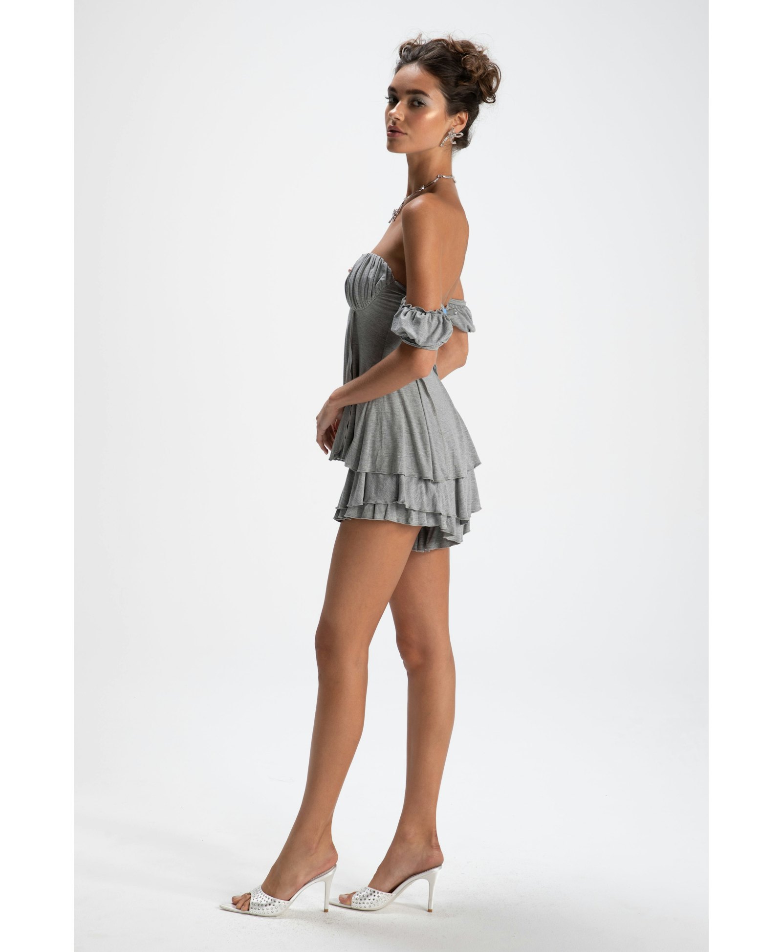 Heidi Top + Skirt (Grey) (Final Sale) in Grey made by Nana Jacqueline