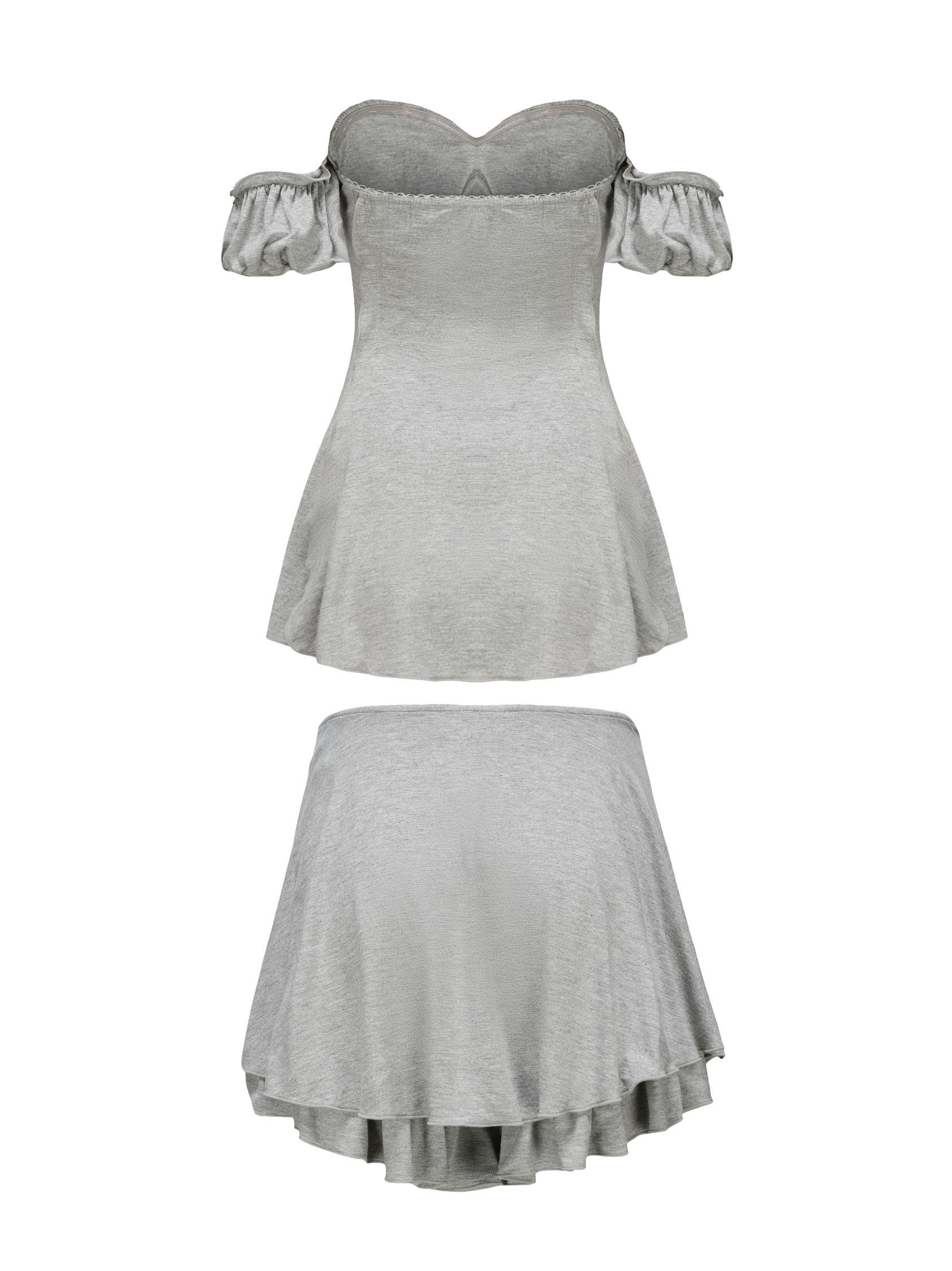 Heidi Top + Skirt (Grey) (Final Sale) in Grey made by Nana Jacqueline