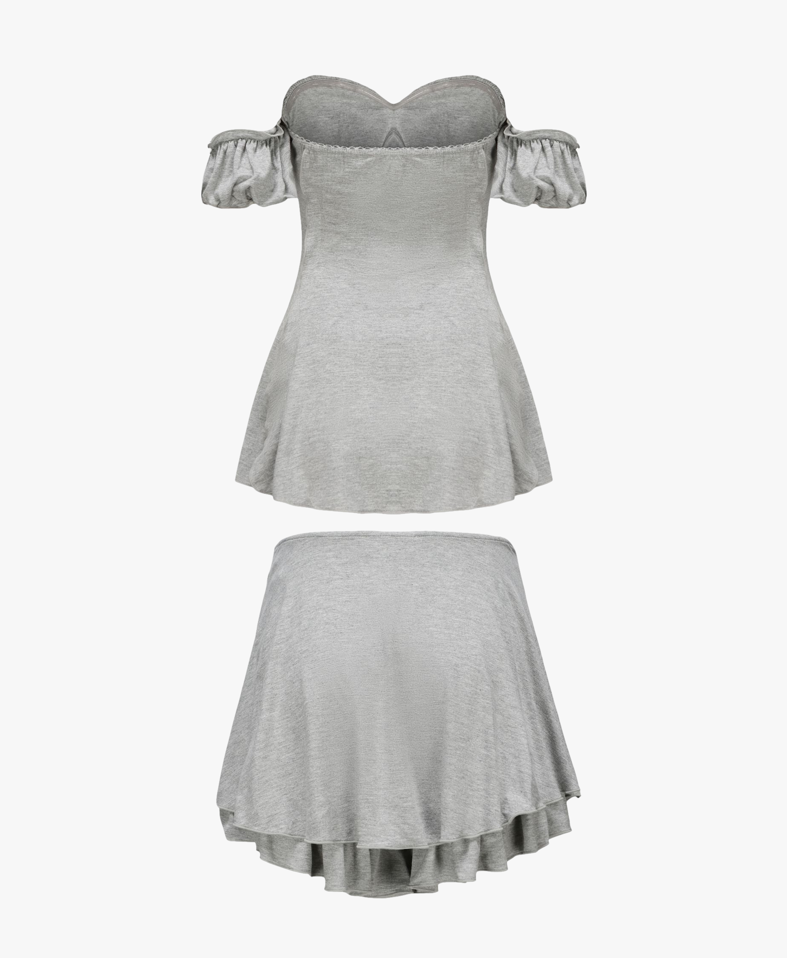 Heidi Top + Skirt (Grey) (Final Sale) in Grey made by Nana Jacqueline