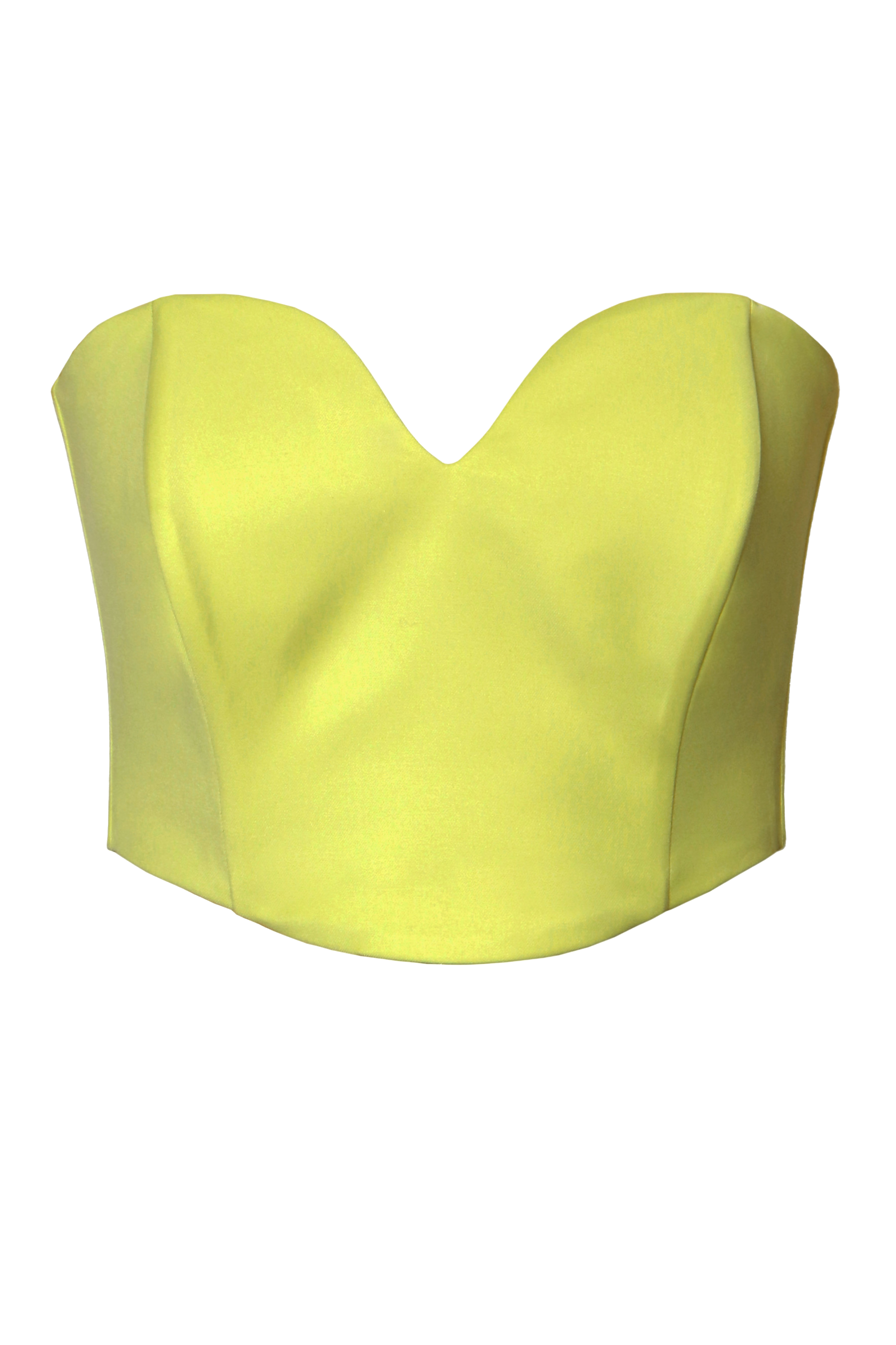 Shop Halewski Corset Lara Wild Lime In Flax Yellow