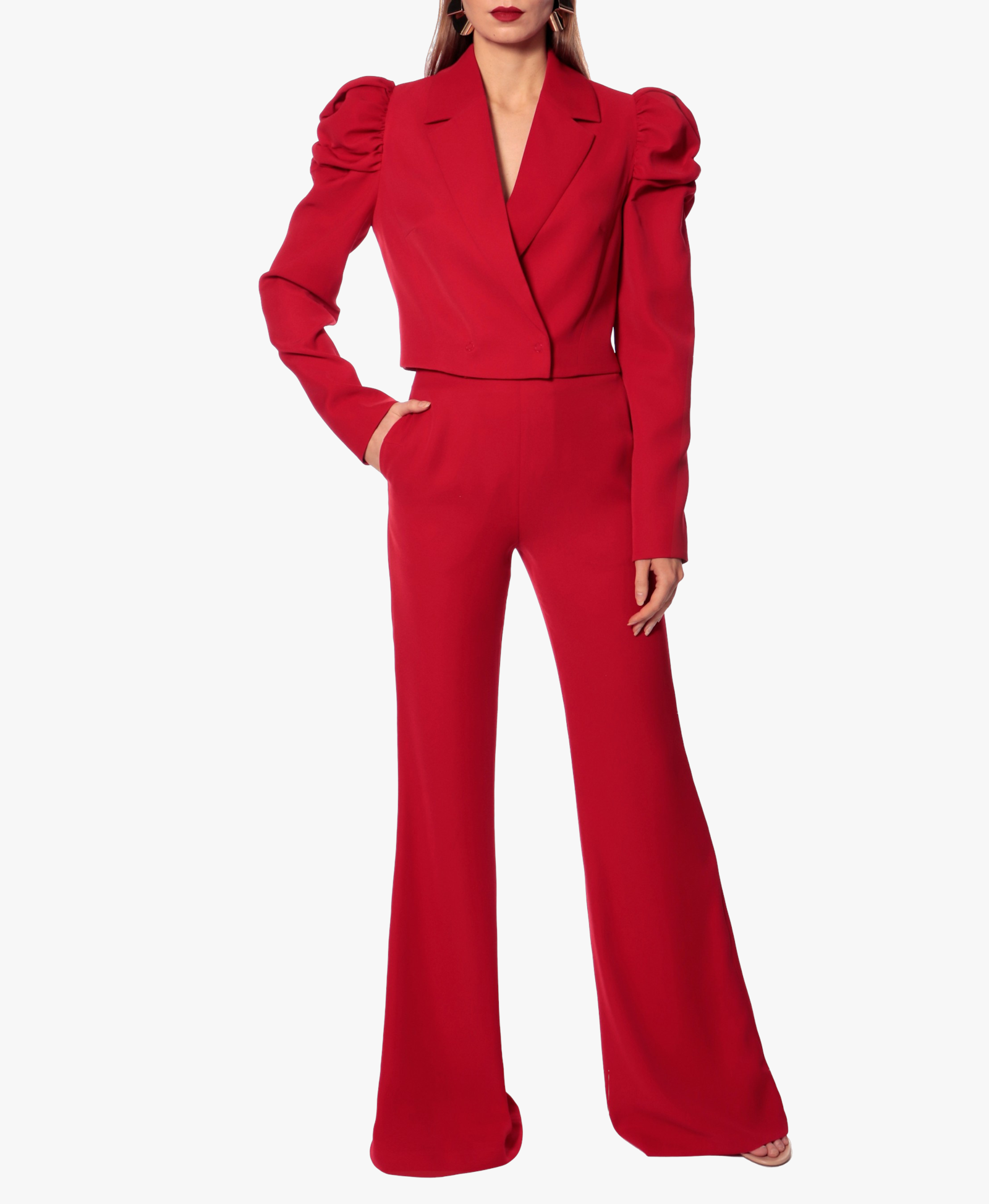 Pants Leontine Ribbon Red made by HALEWSKI