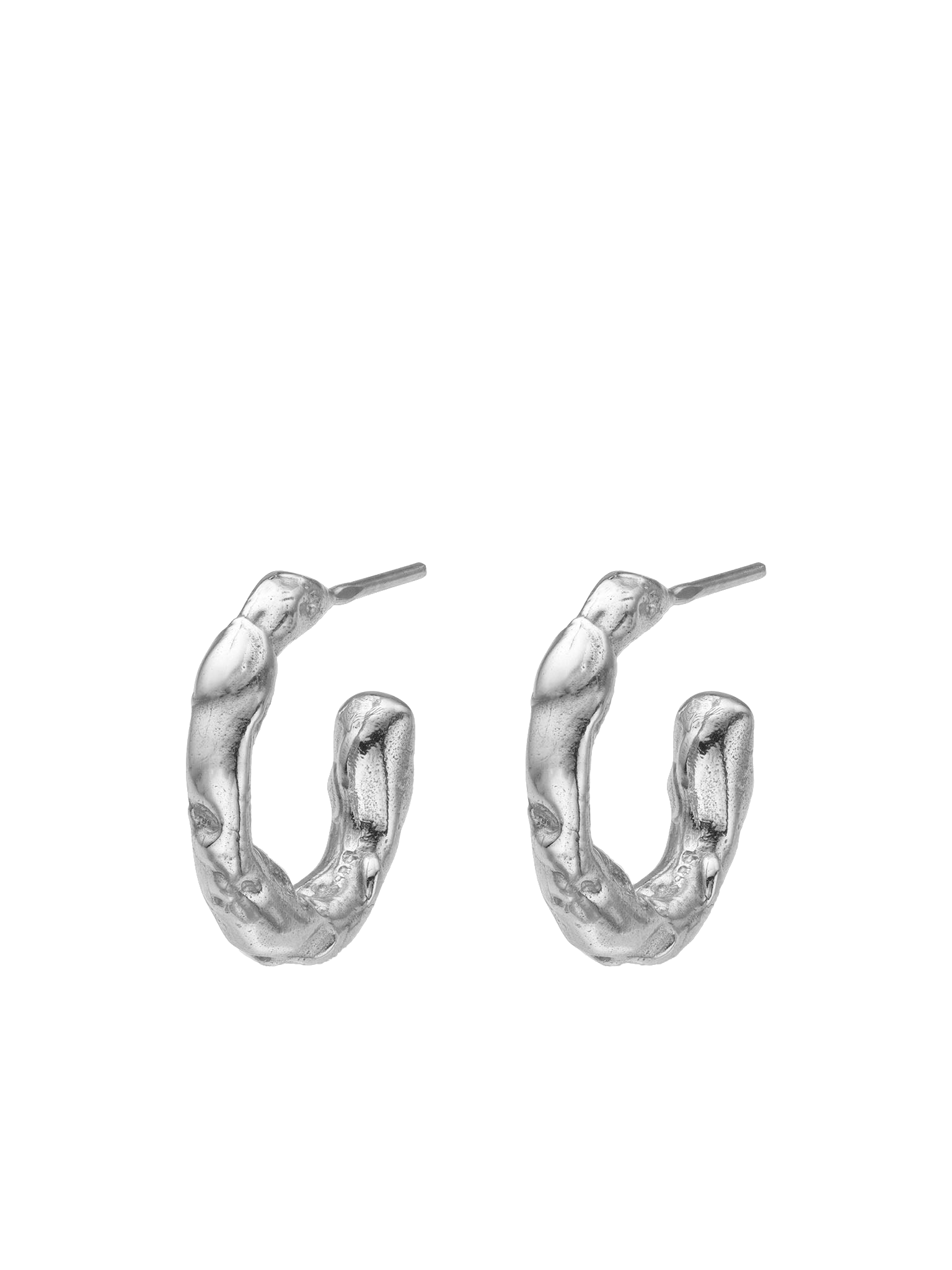 Eva Remenyi Talisman Small Hoop Earrings Silver