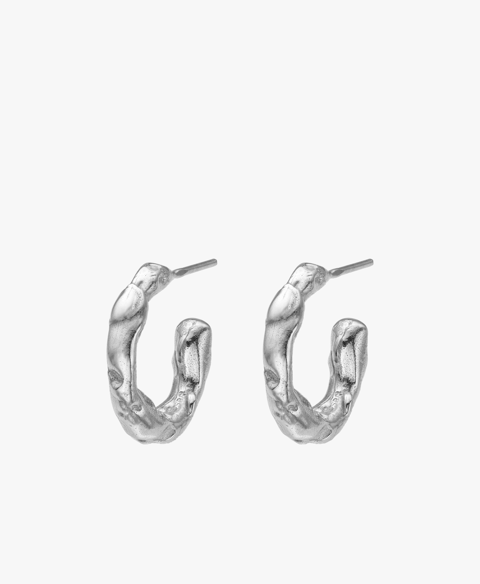 Talisman Small Hoop Earrings Silver made by Eva Remenyi