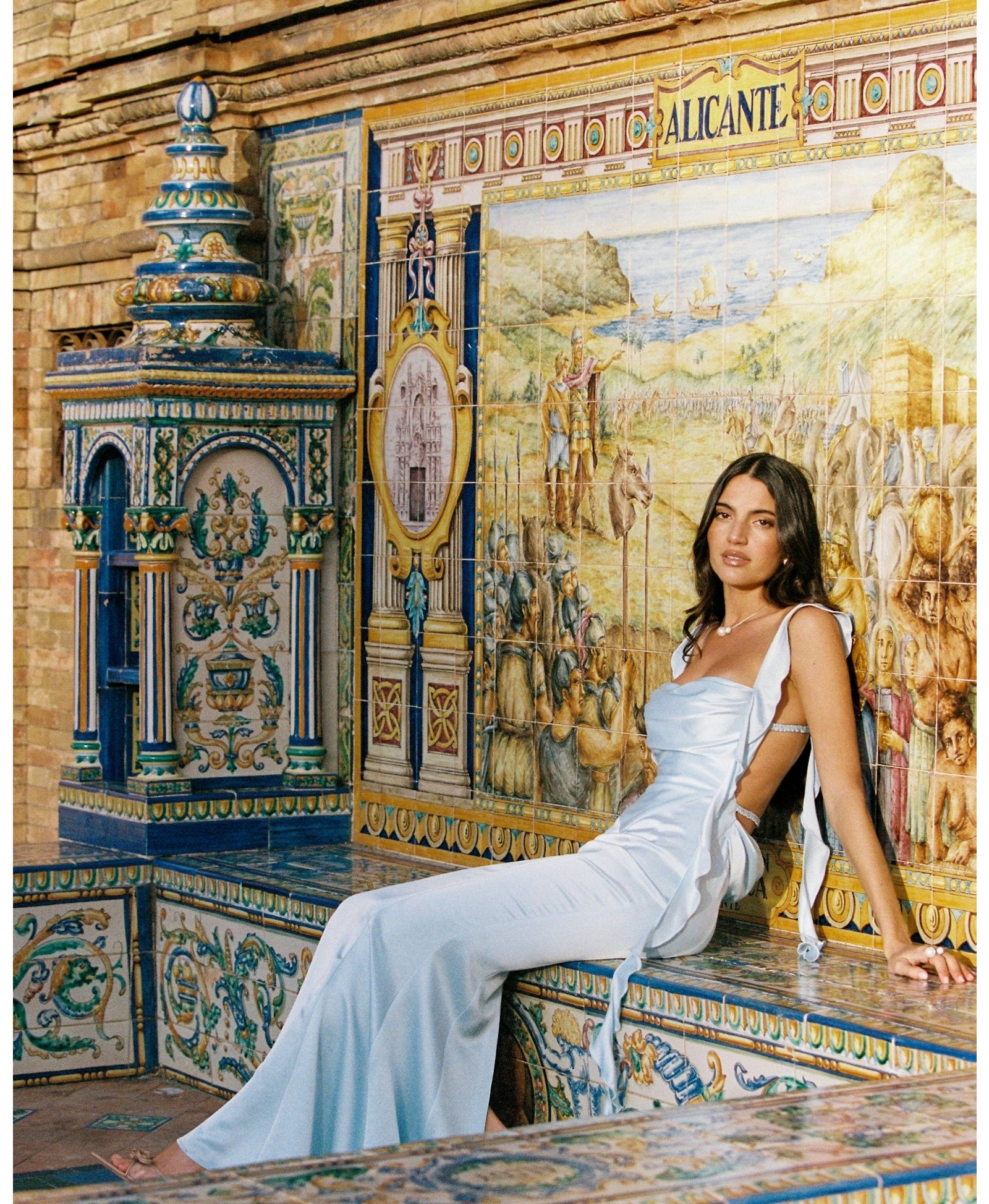 Caroline Dress (Blue) made by Nana Jacqueline