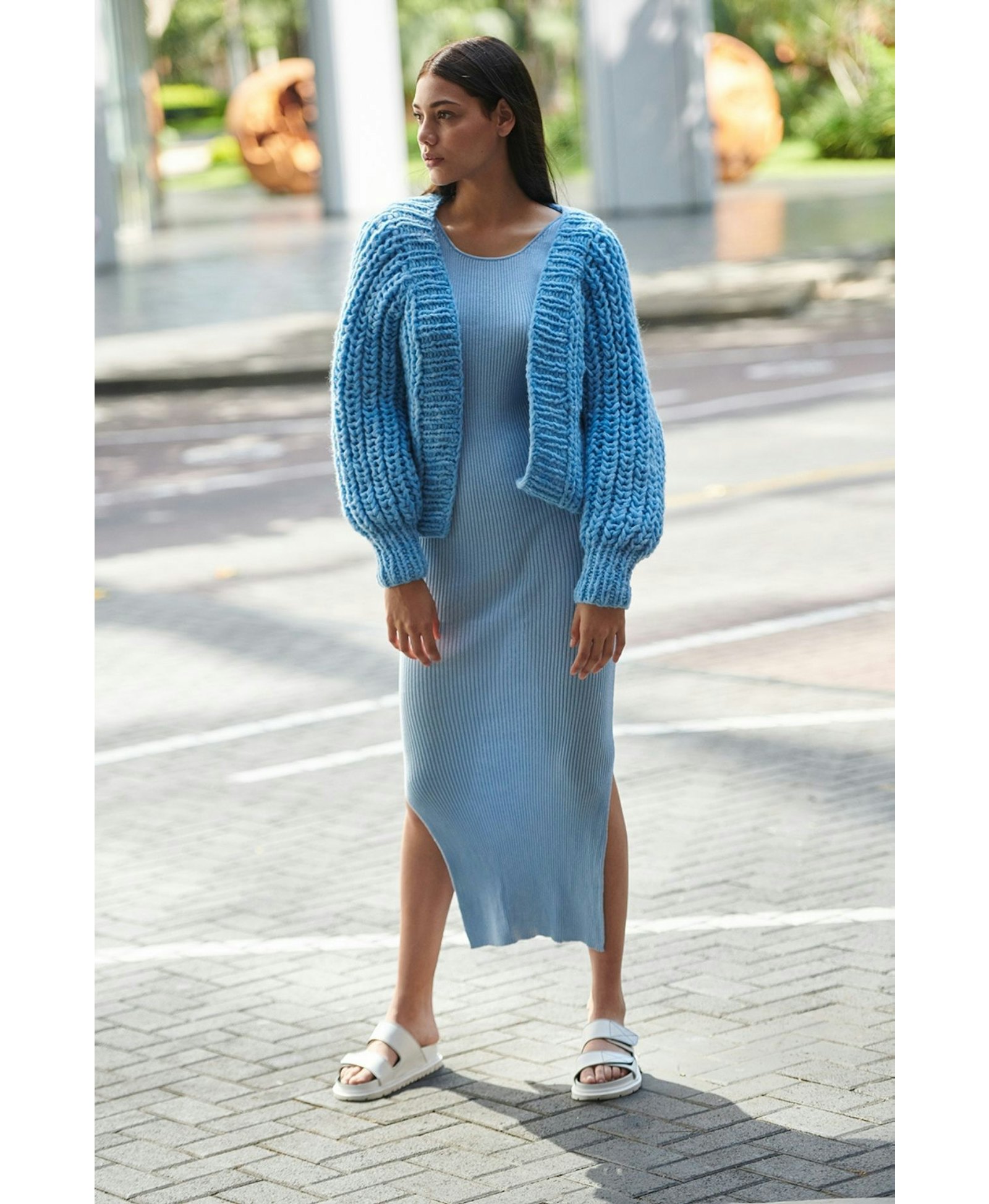 MILDA dress (30% OFF) in Blue made by AYNI