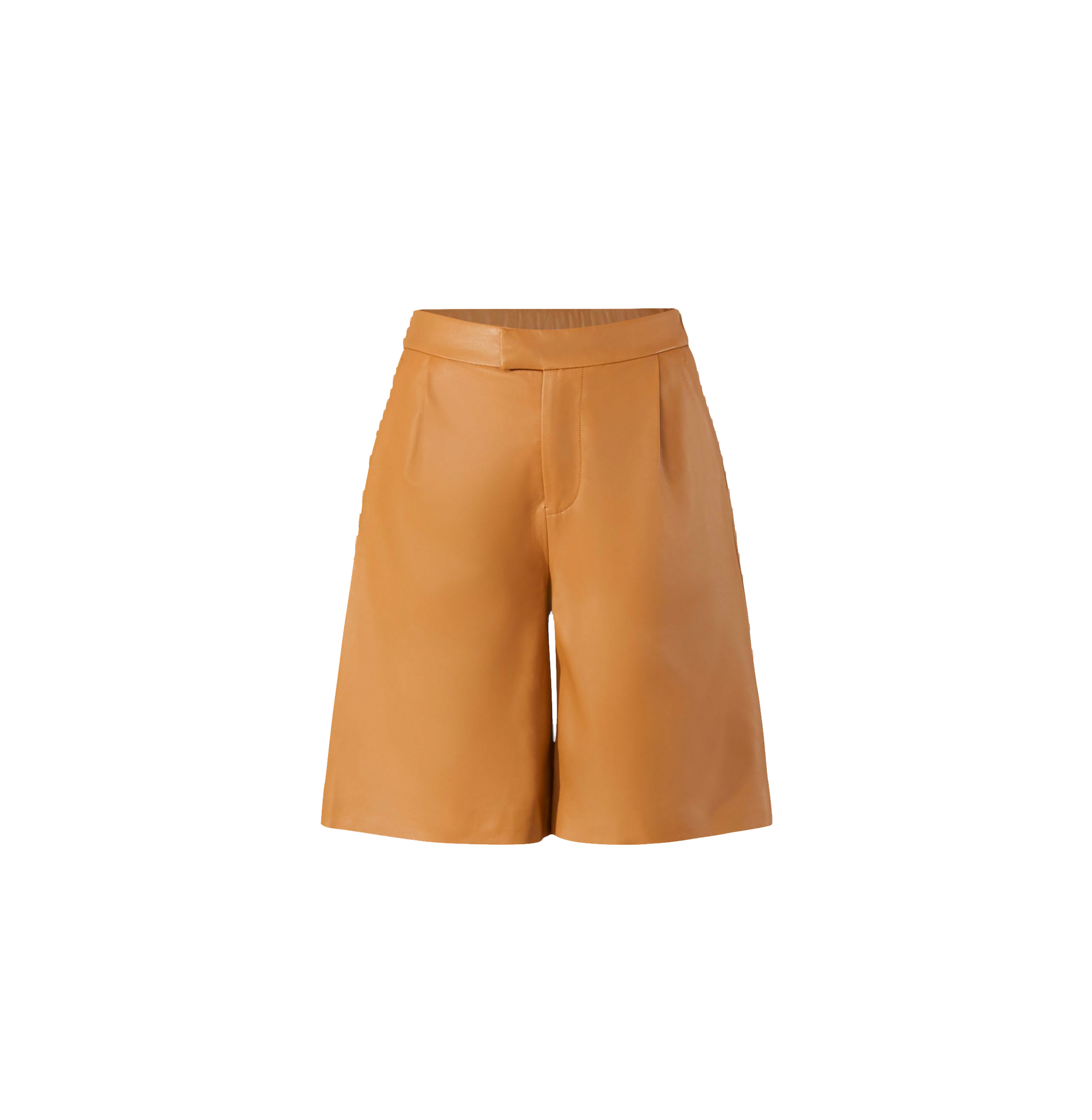 Crush Collection Napa Leather Shorts In Brown