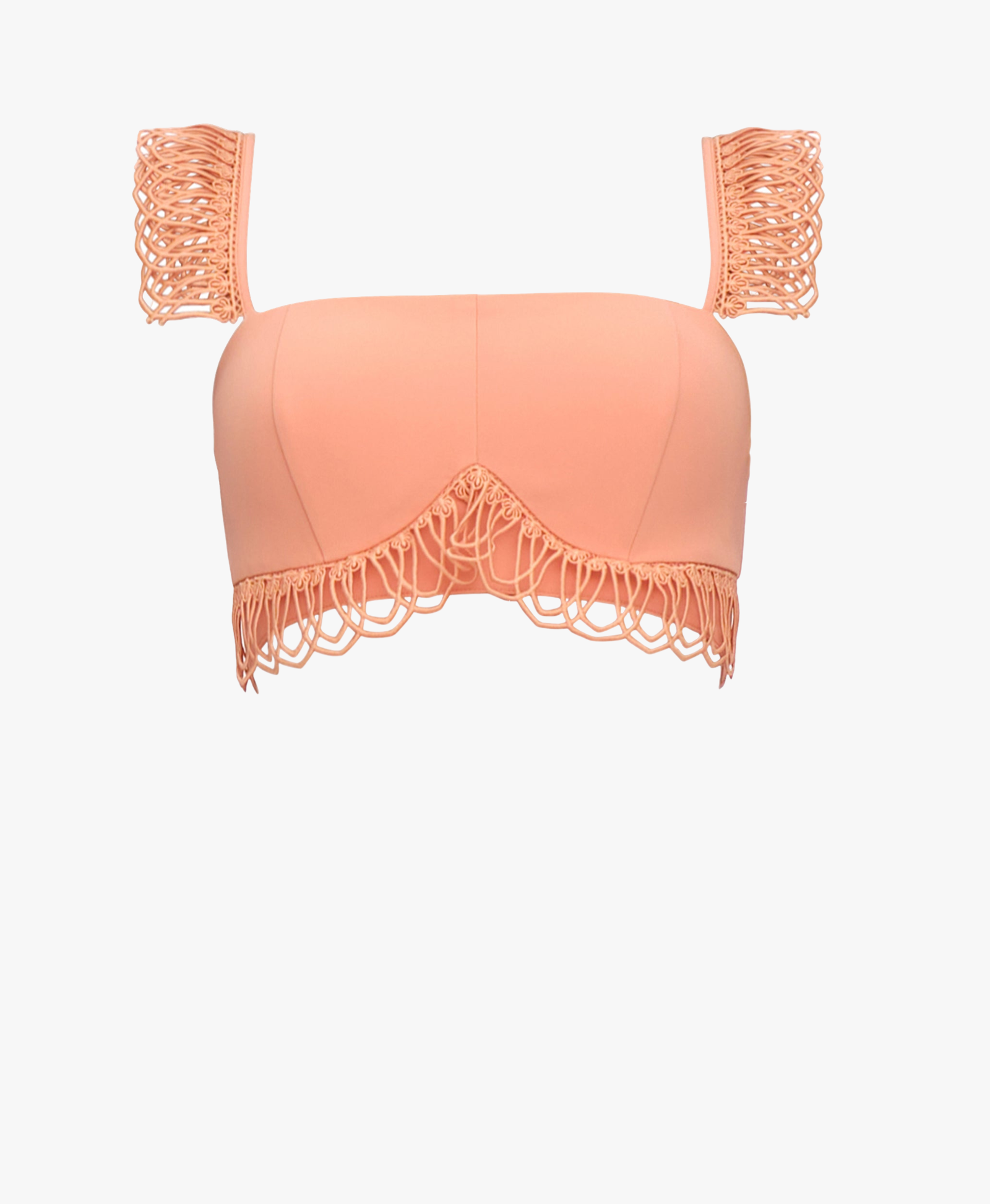 RIZO CROP TOP - POWDER PEACH made by Andrea Iyamah