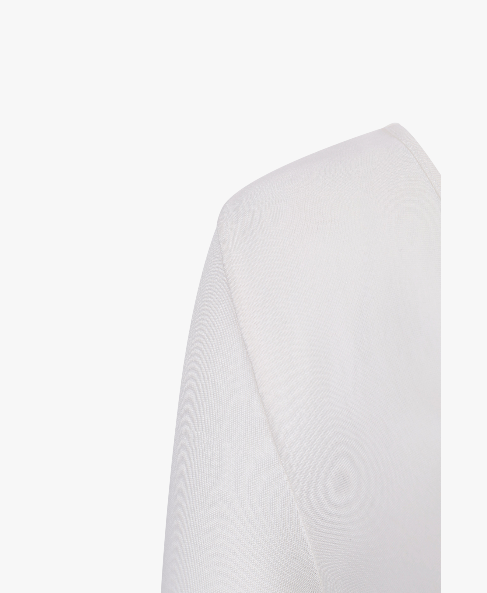 WHITE TWISTED LONG JERSEY SLEEVE TOP made by YIBRI