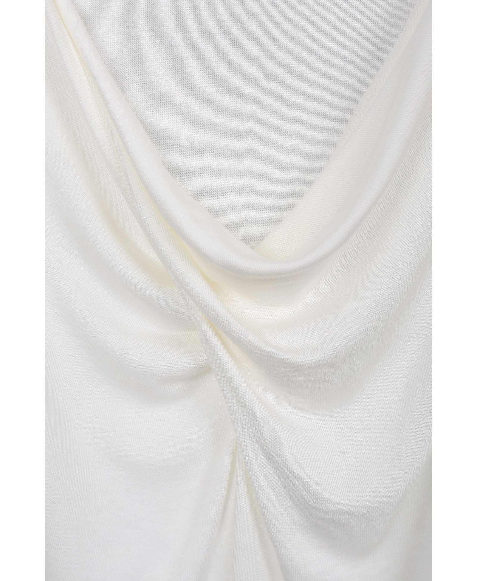 WHITE TWISTED LONG JERSEY SLEEVE TOP made by YIBRI