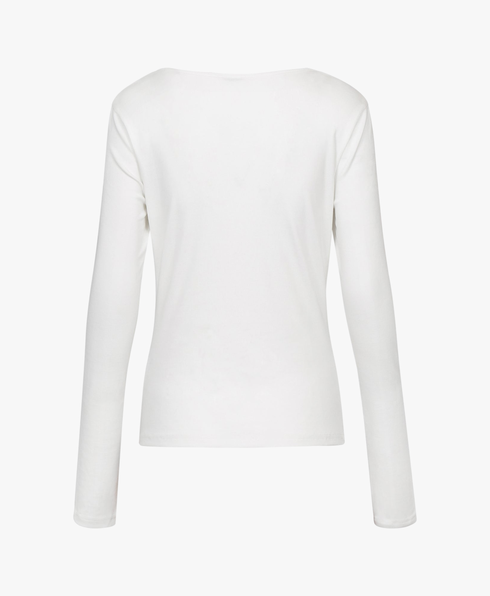 WHITE TWISTED LONG JERSEY SLEEVE TOP made by YIBRI