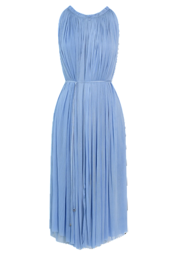 Hanne Bloch Skyblue Silk Tulle Dress In Blue