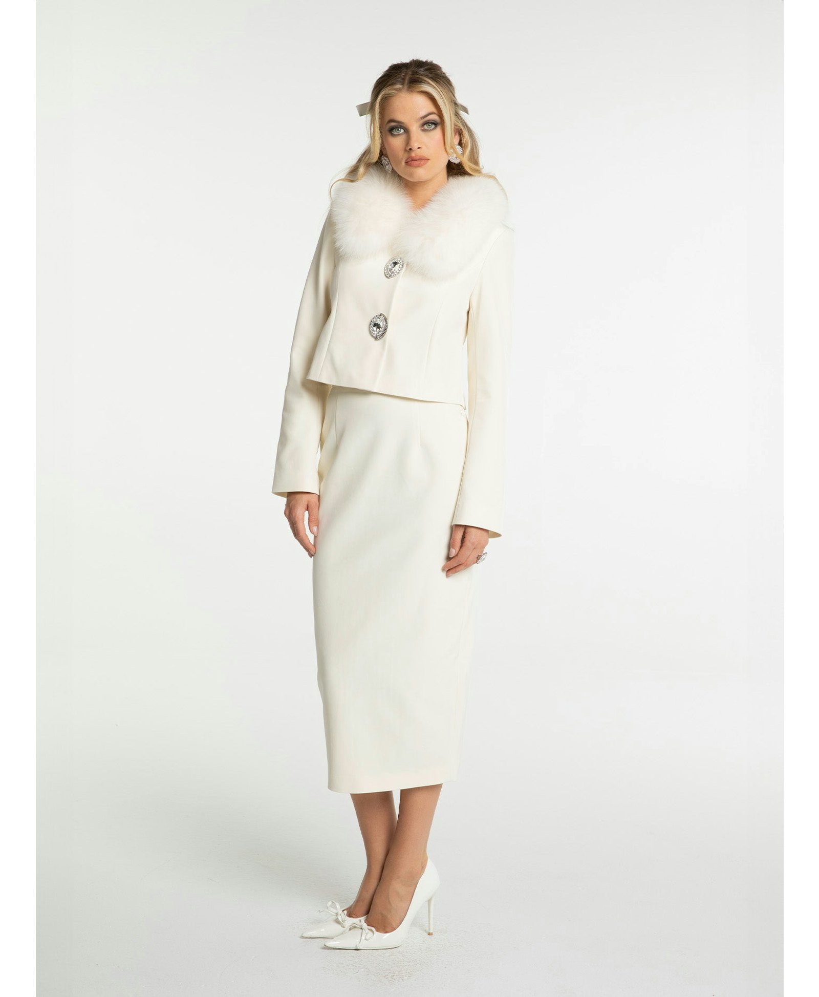 Claira Coat (Off White) made by Nana Jacqueline