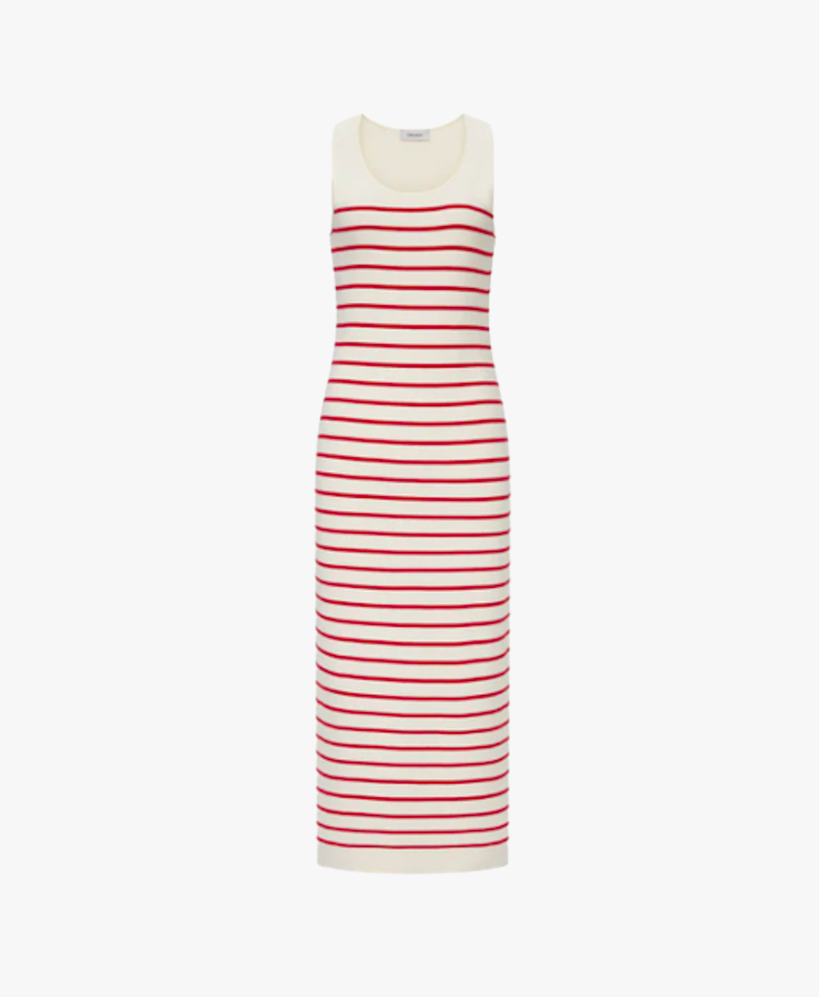 STRIPED TANK DRESS in Red made by CRUSH Collection