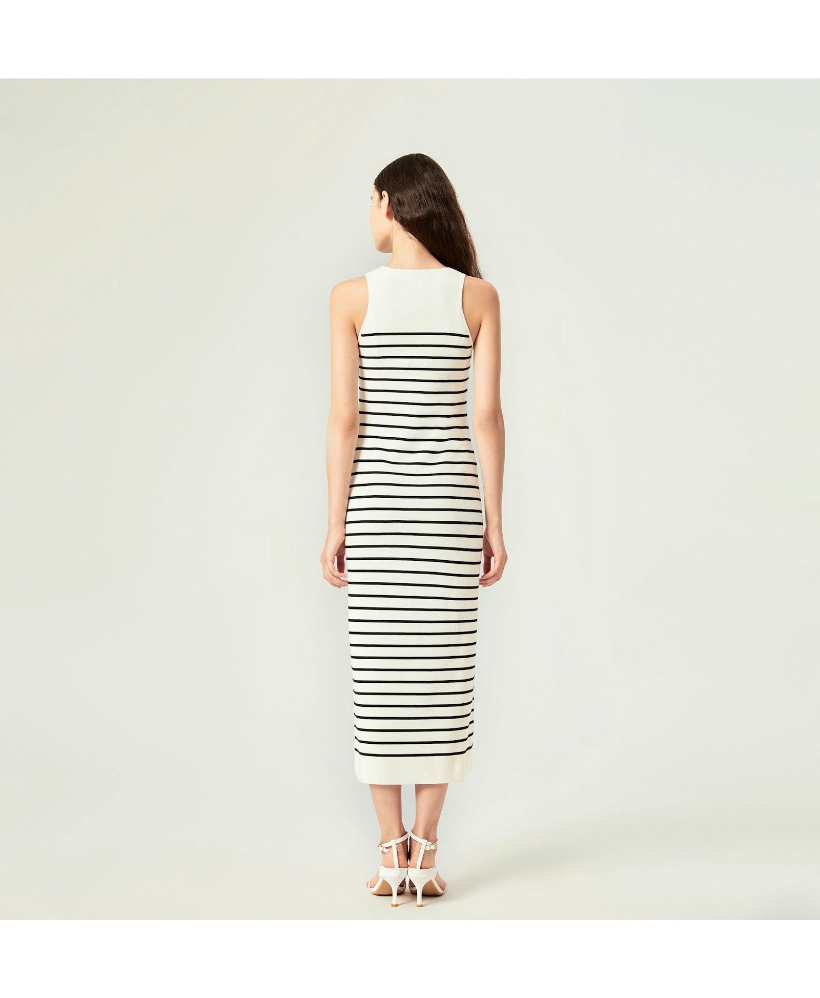STRIPED TANK DRESS in Black made by CRUSH Collection