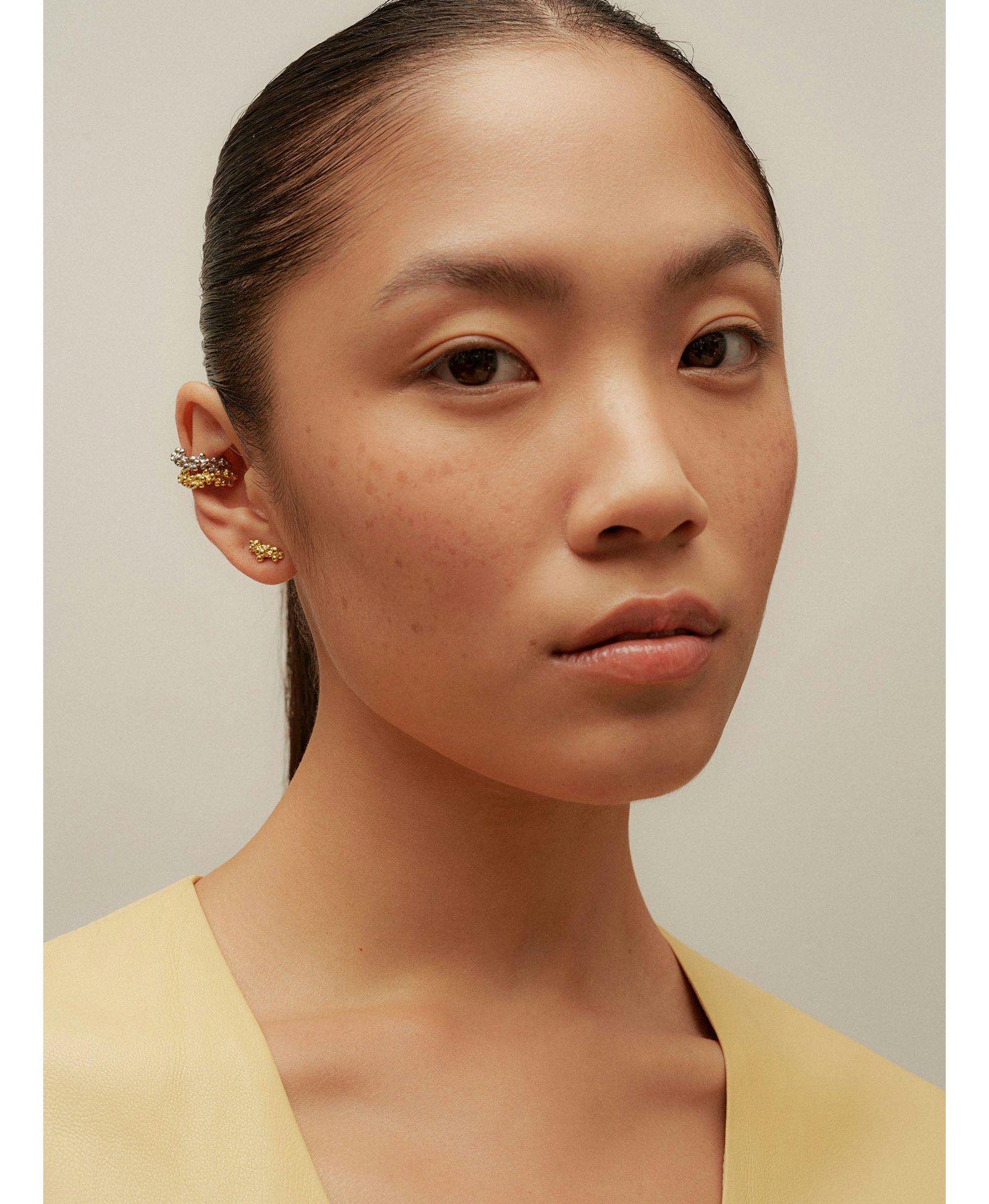 Céleste Deux Ear Cuff Silver made by Eva Remenyi