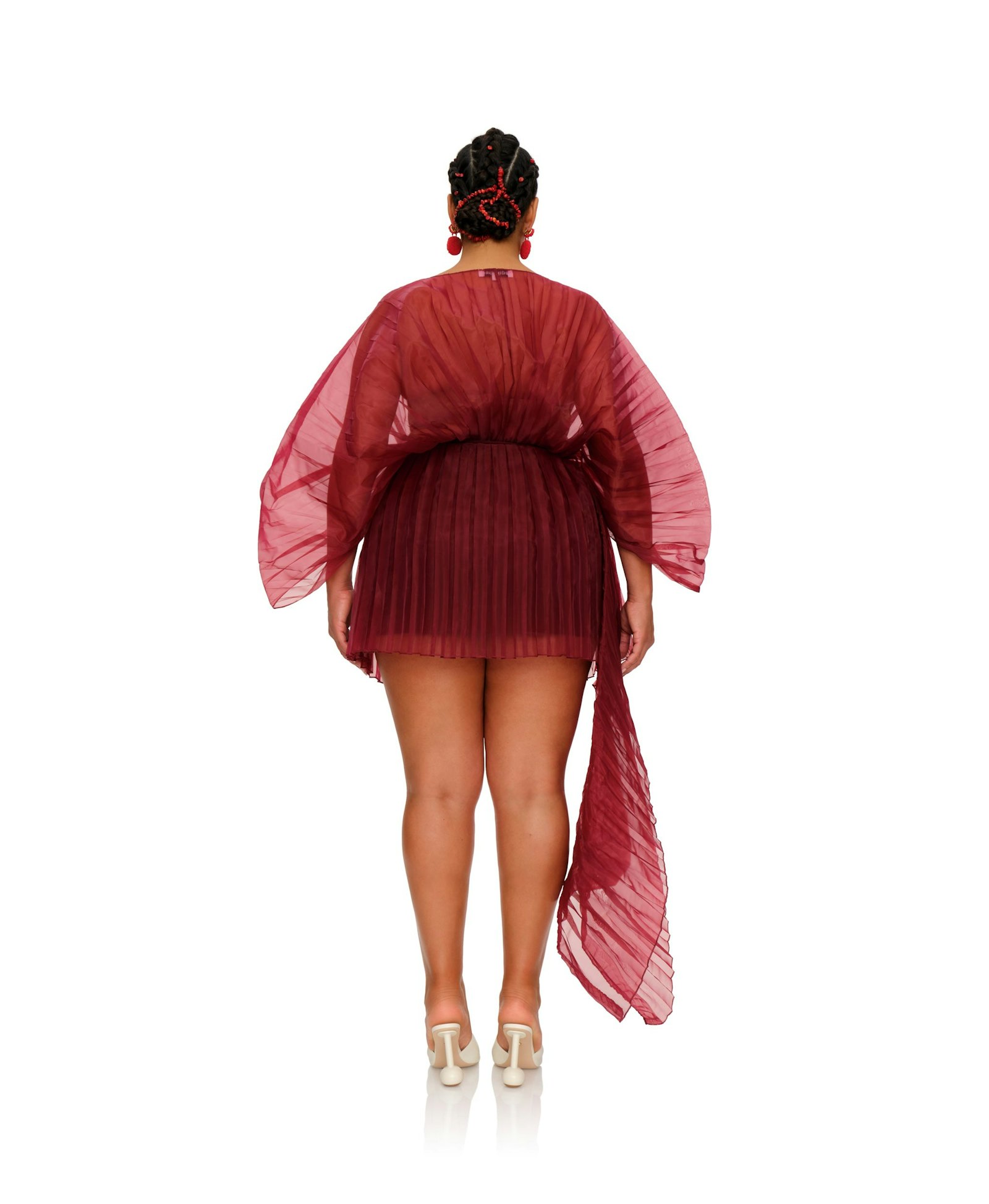 IME SKIRT - WINE made by Andrea Iyamah